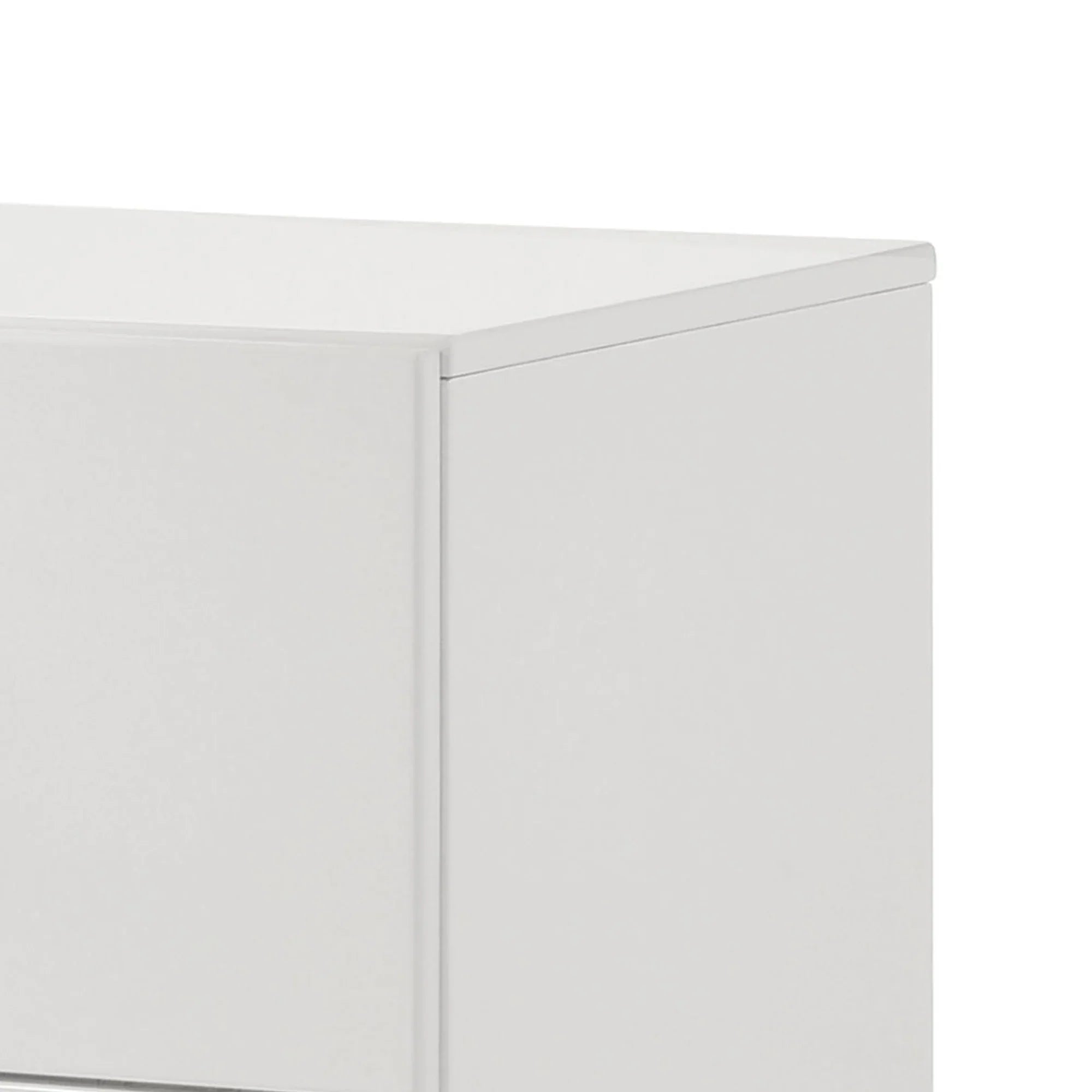 Mesa auxiliar de 40,6 cm en gris estilo granja con puerta estilo granero y estante abierto de Furniture of America