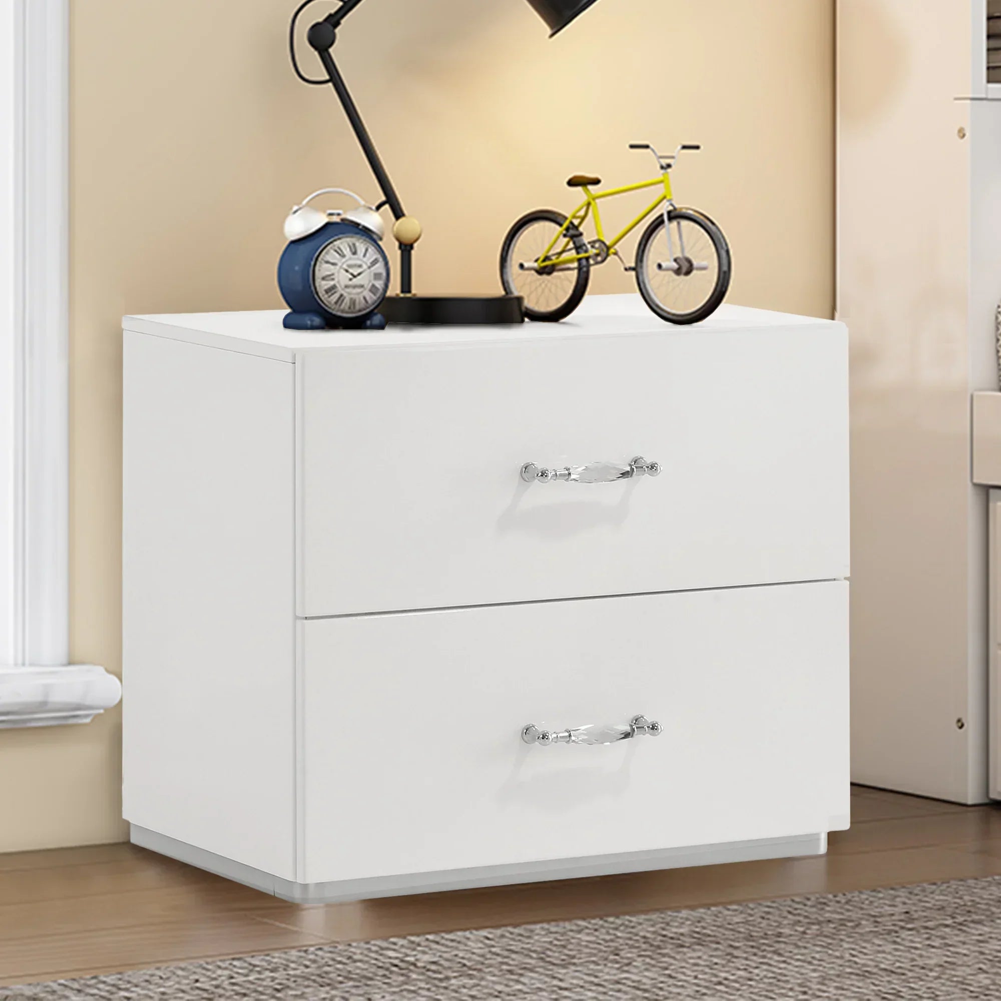 Mesa auxiliar de 40,6 cm en gris estilo granja con puerta estilo granero y estante abierto de Furniture of America