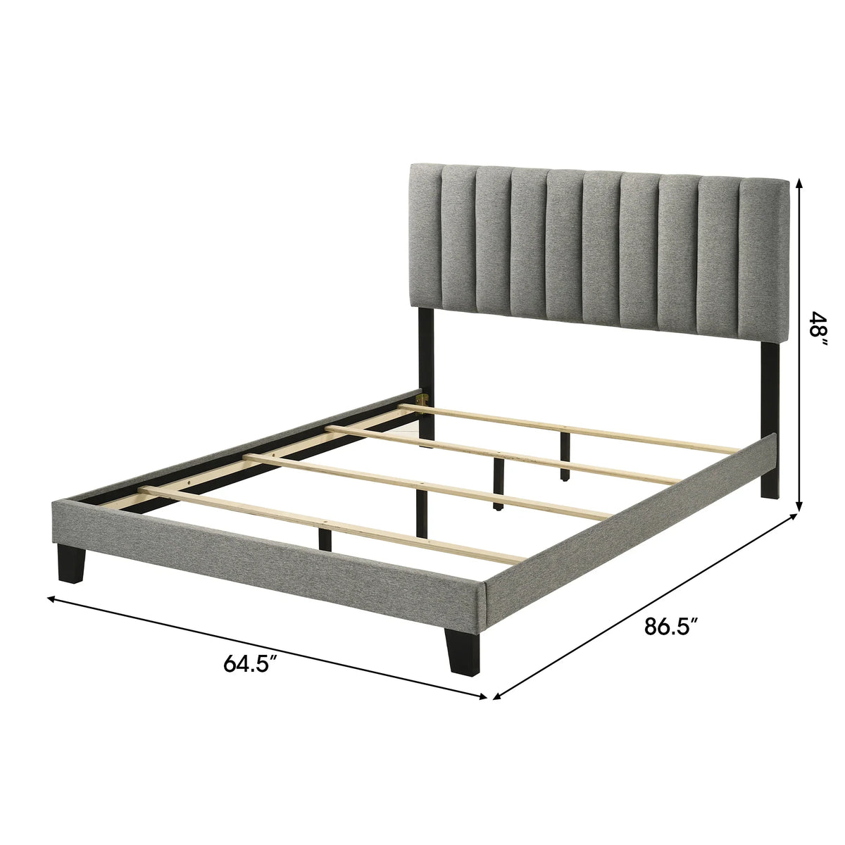Altimari E.King & Queen Channeled Headboard Frame Platform Bed