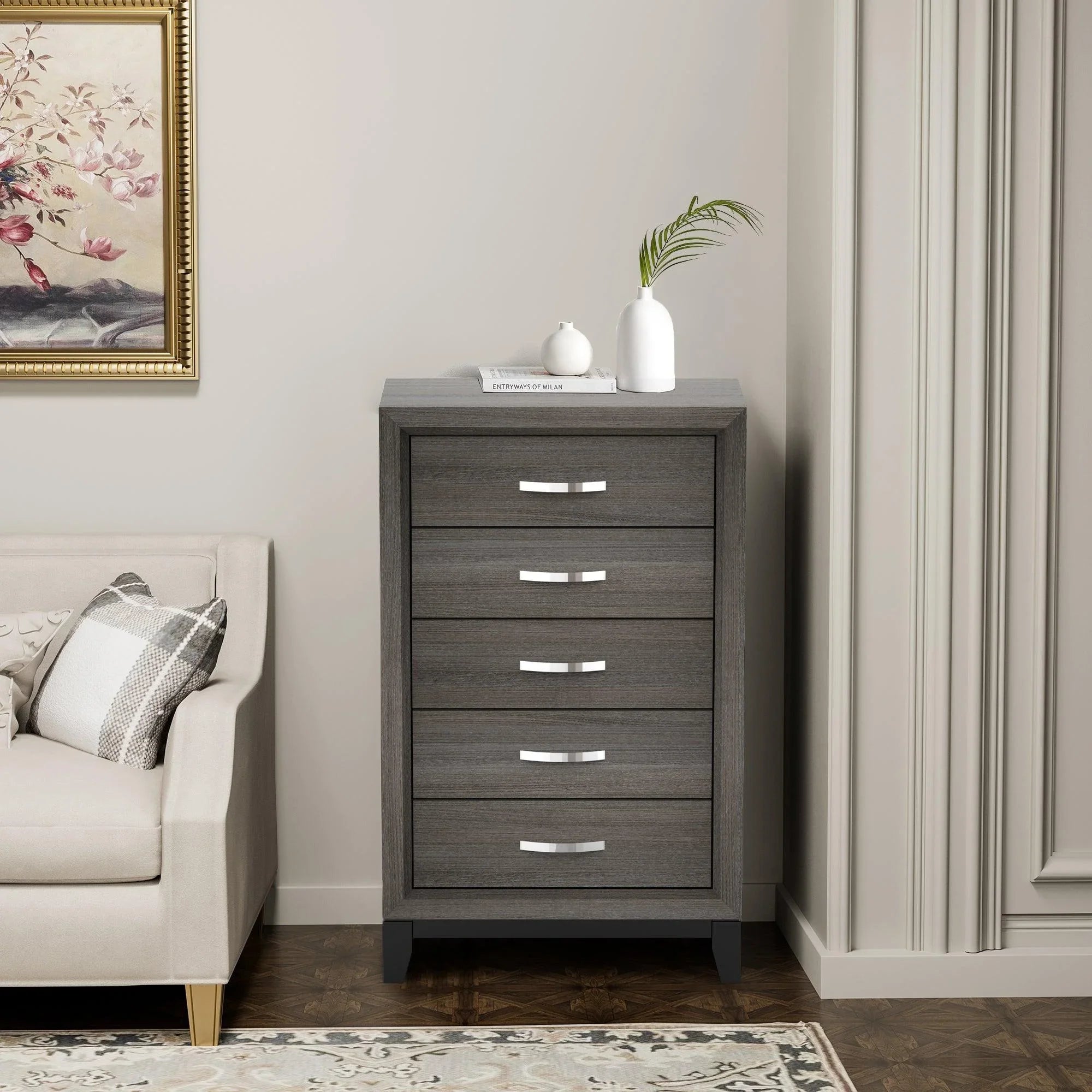 Contemporary 31" Chest with 5-Drawer for Bedroom, Livingroom