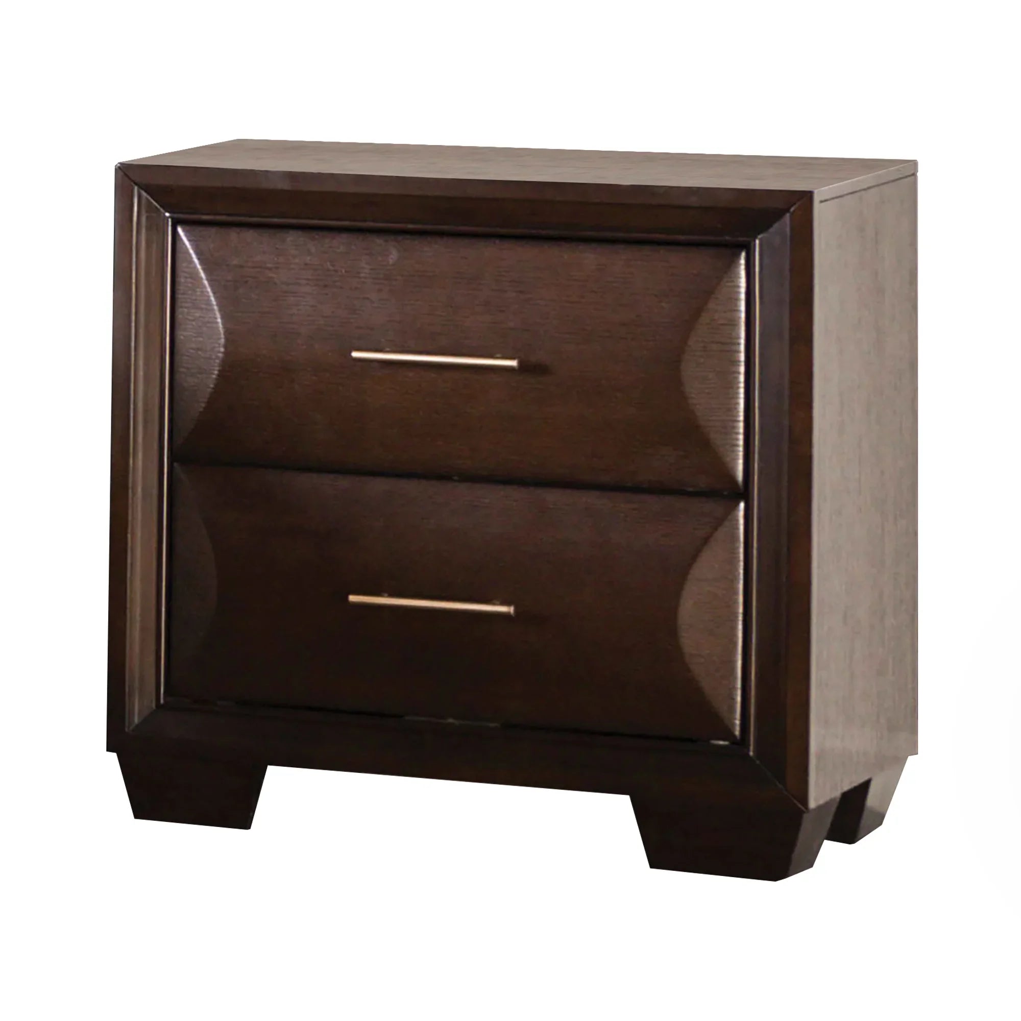 Hinwitz Transitional Solid Wood 2-Drawer Nightstand