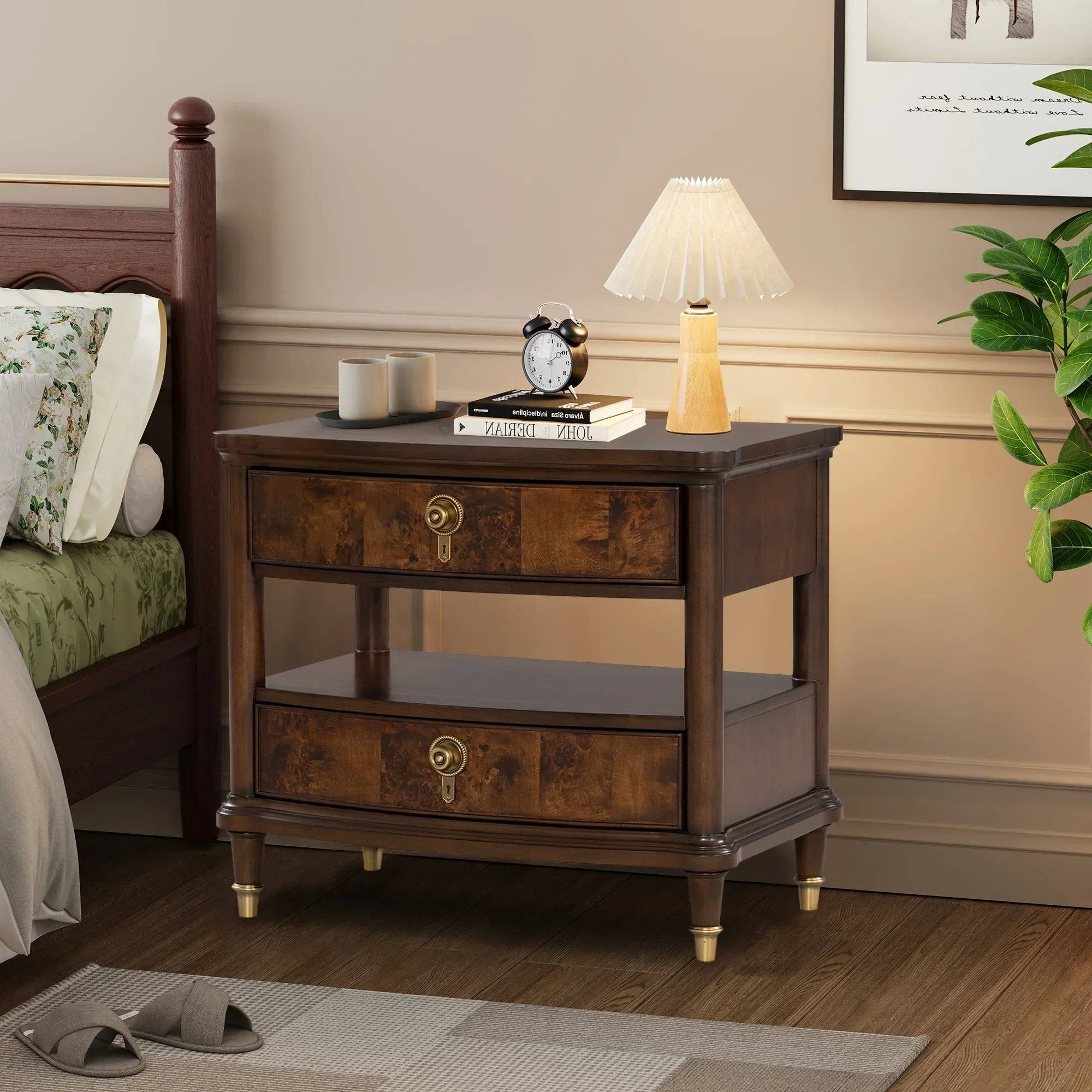 Mesa auxiliar de 40,6 cm en gris estilo granja con puerta estilo granero y estante abierto de Furniture of America