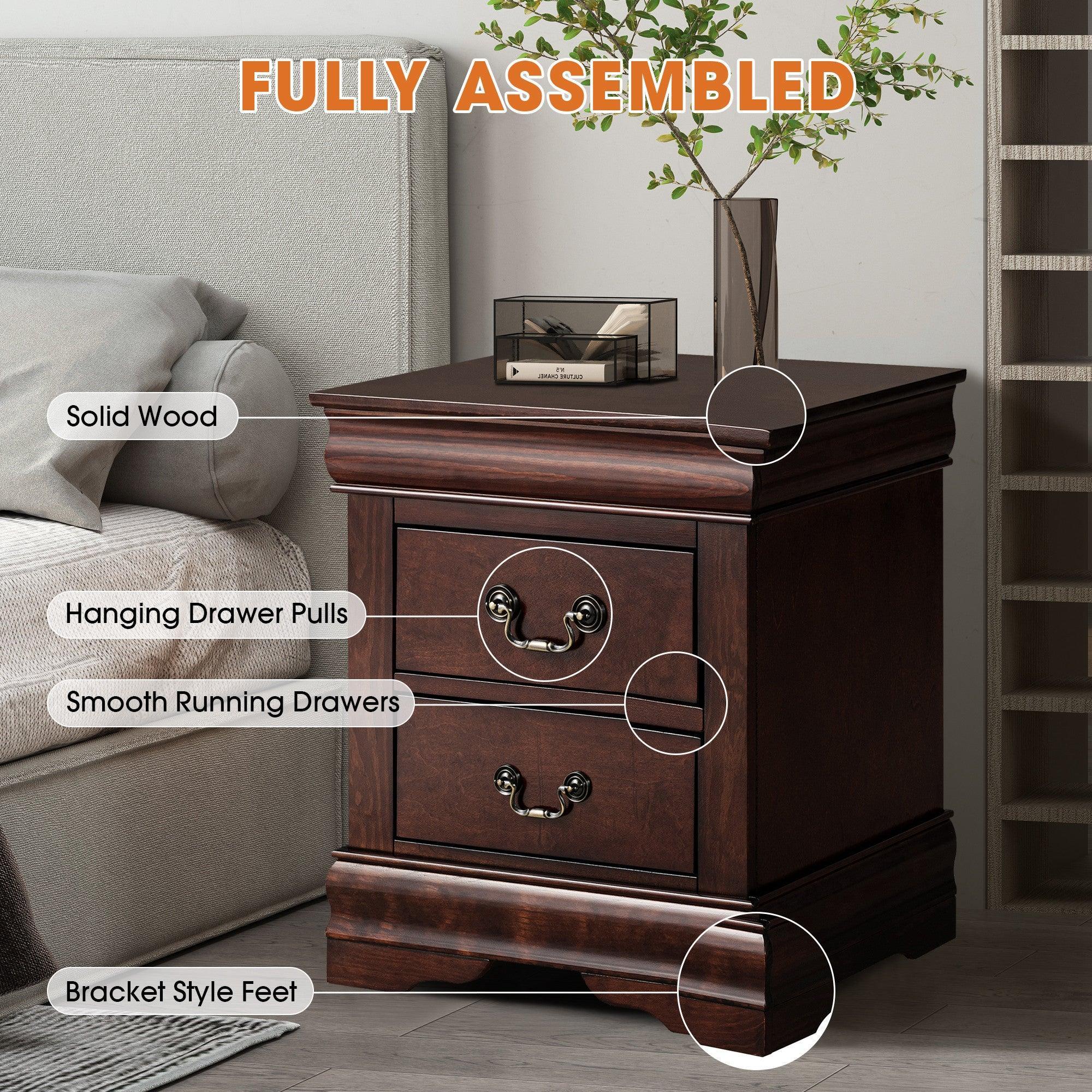 Mesita de noche Louis Philippe de Furniture of America