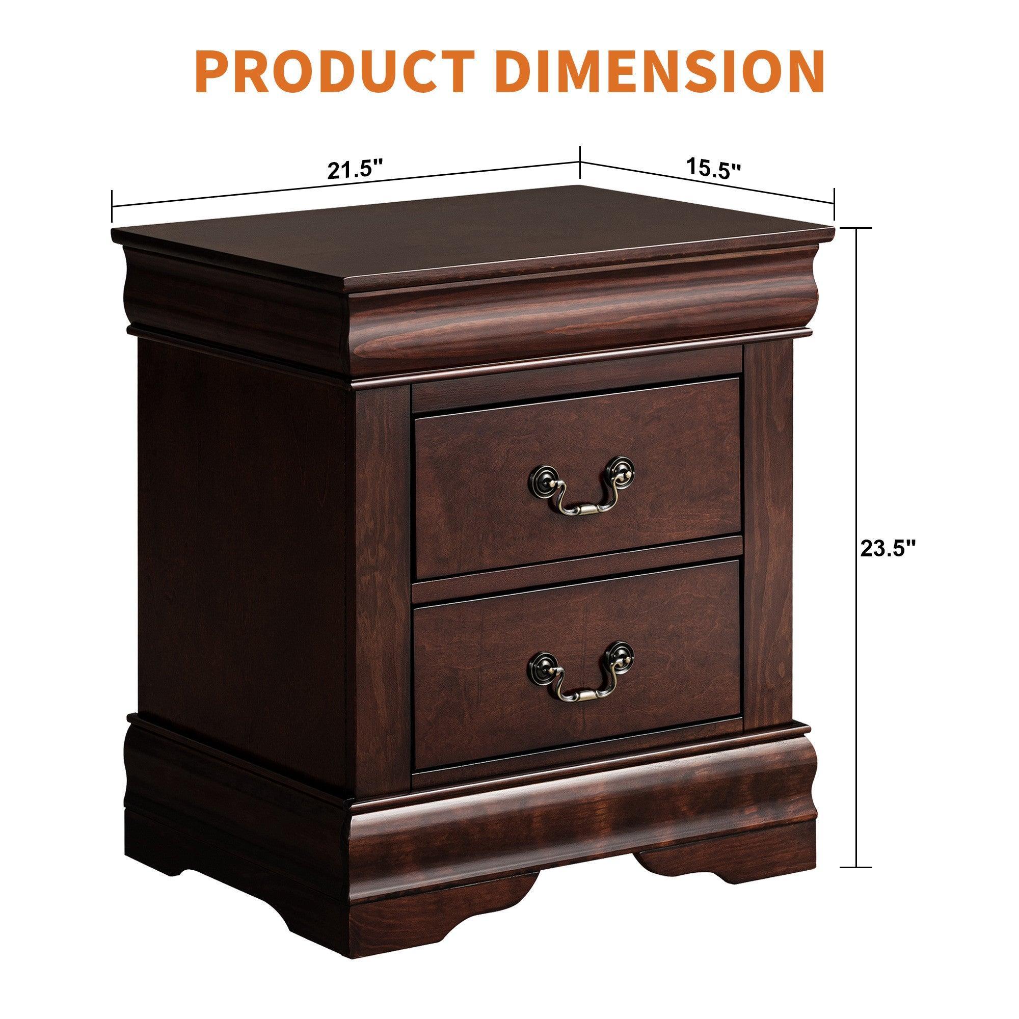 Mesita de noche Louis Philippe de Furniture of America
