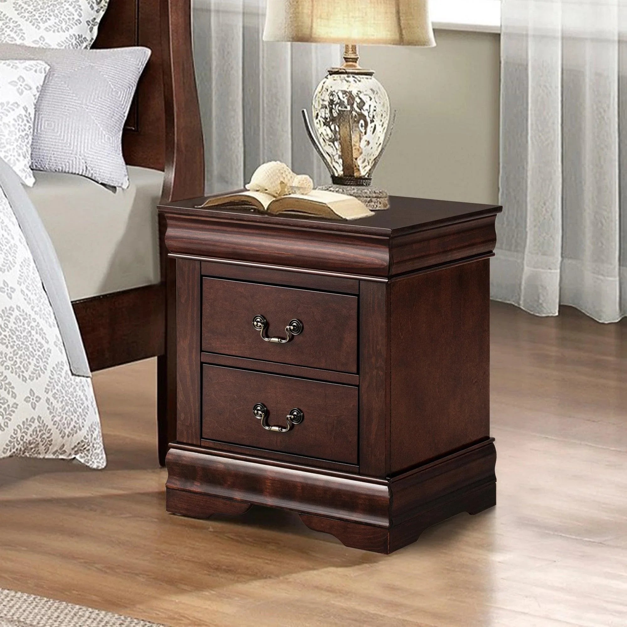 Mesita de noche Louis Philippe de Furniture of America