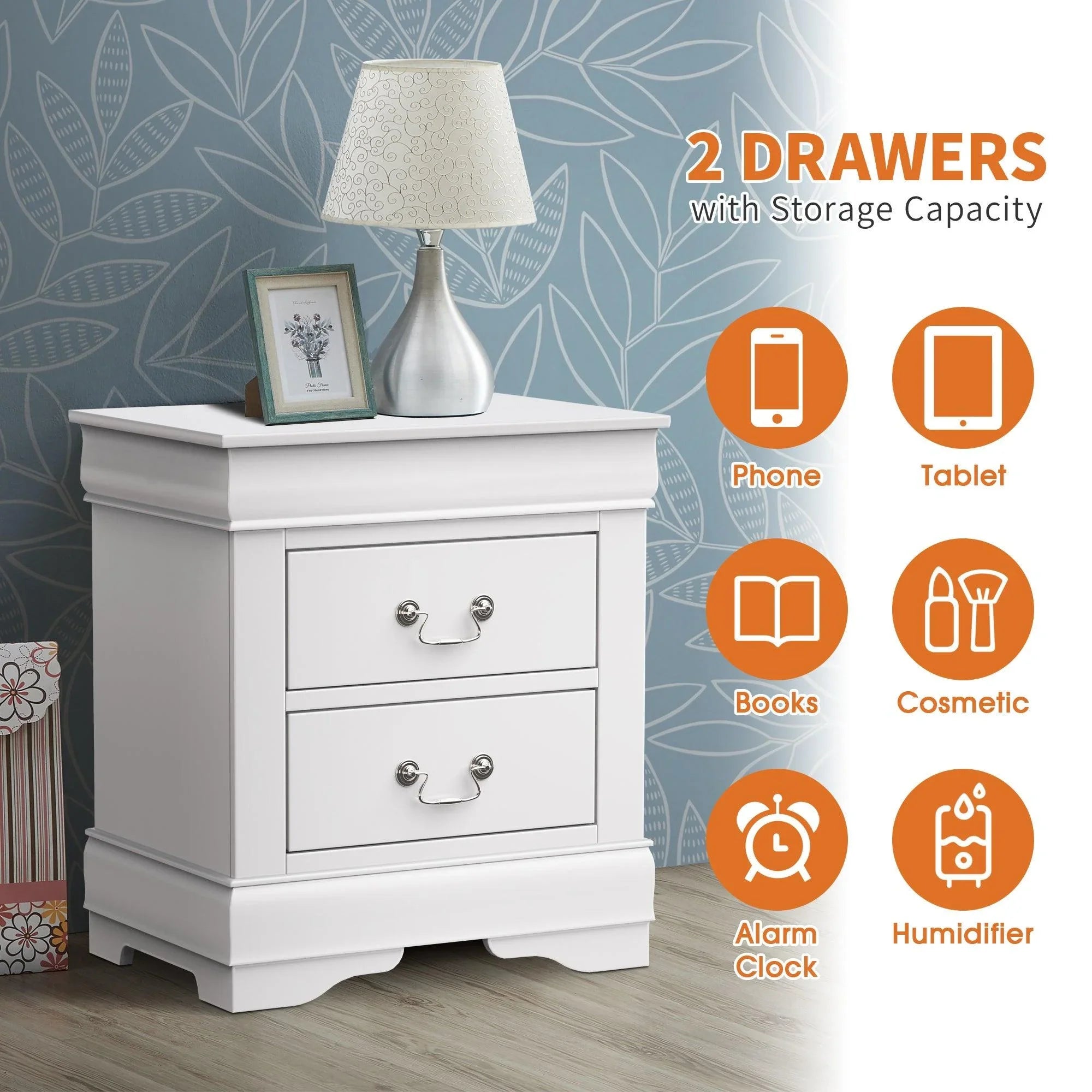Mesita de noche Louis Philippe de Furniture of America