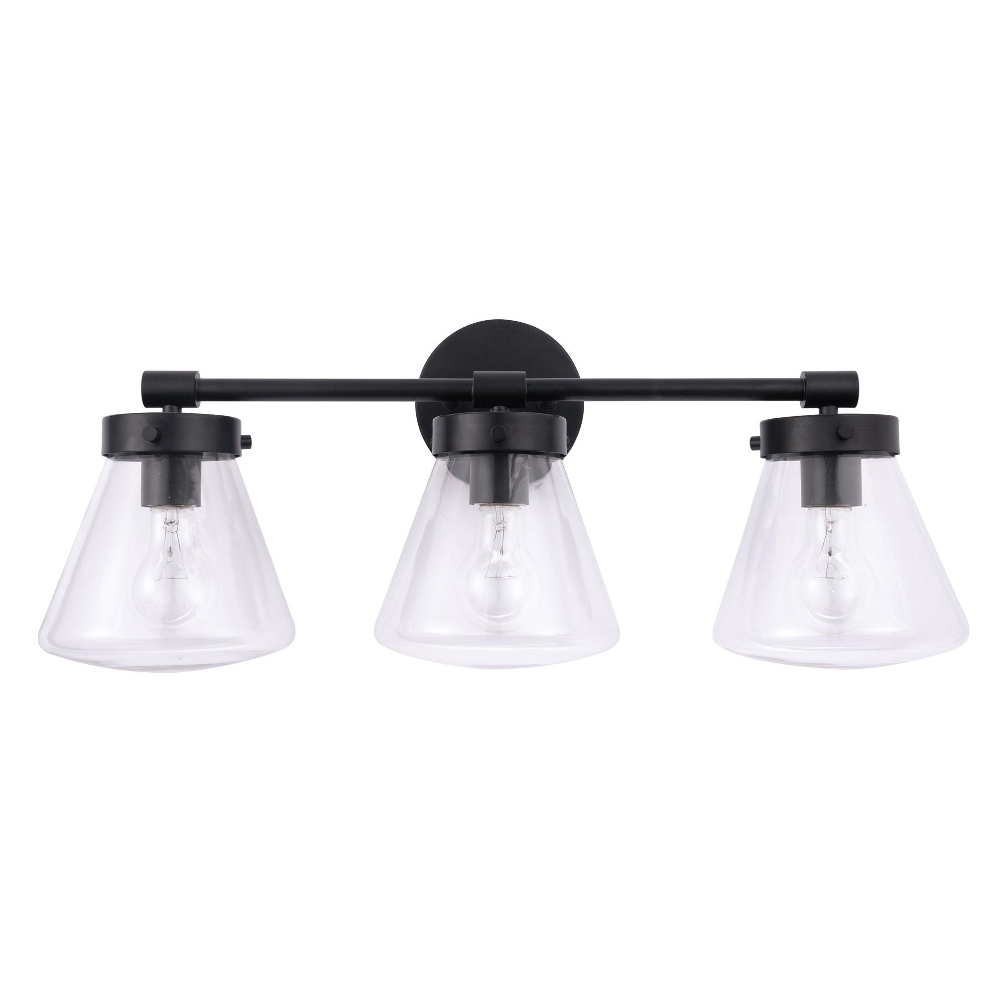 Lámpara de tocador moderna Gleam de 3 luces regulable
