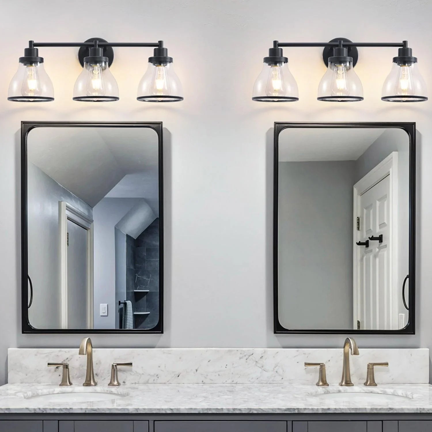 Lámpara de tocador de baño moderna Hermosa de 3 luces