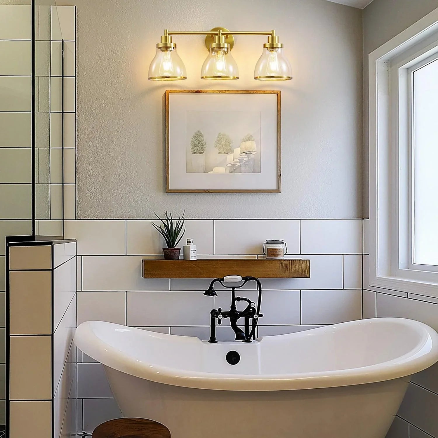 Lámpara de tocador de baño moderna Hermosa de 3 luces