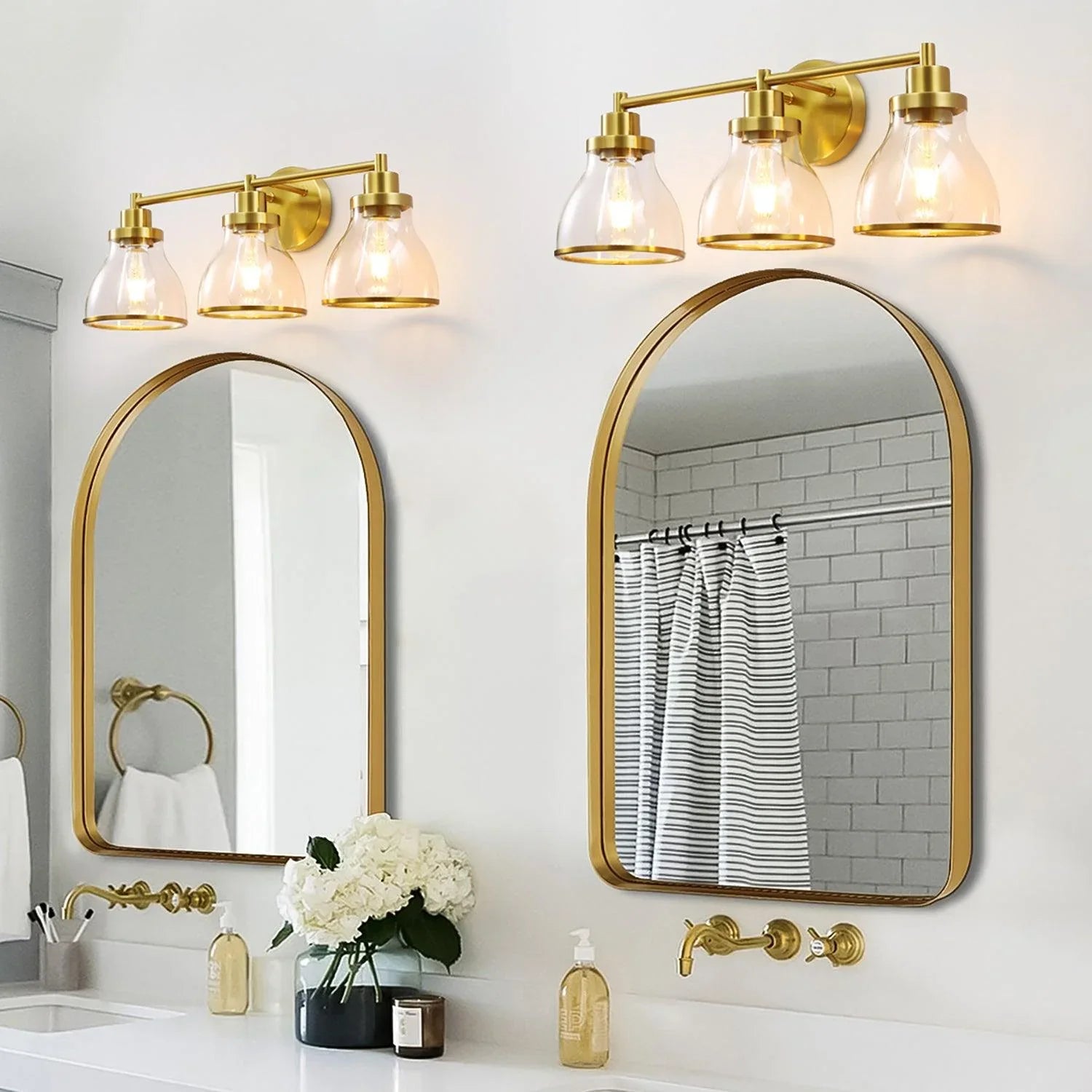 Lámpara de tocador de baño moderna Hermosa de 3 luces