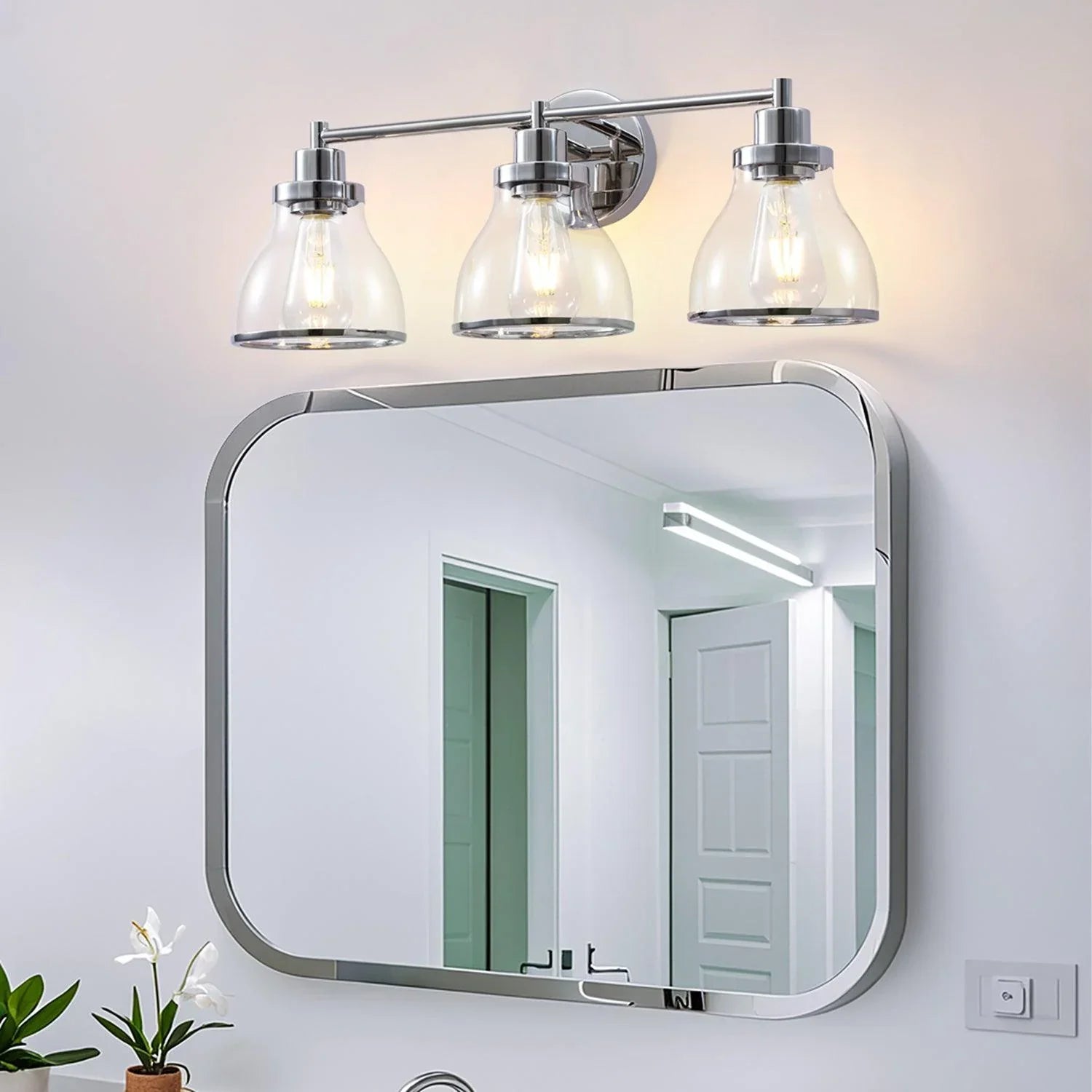 Lámpara de tocador de baño moderna Hermosa de 3 luces