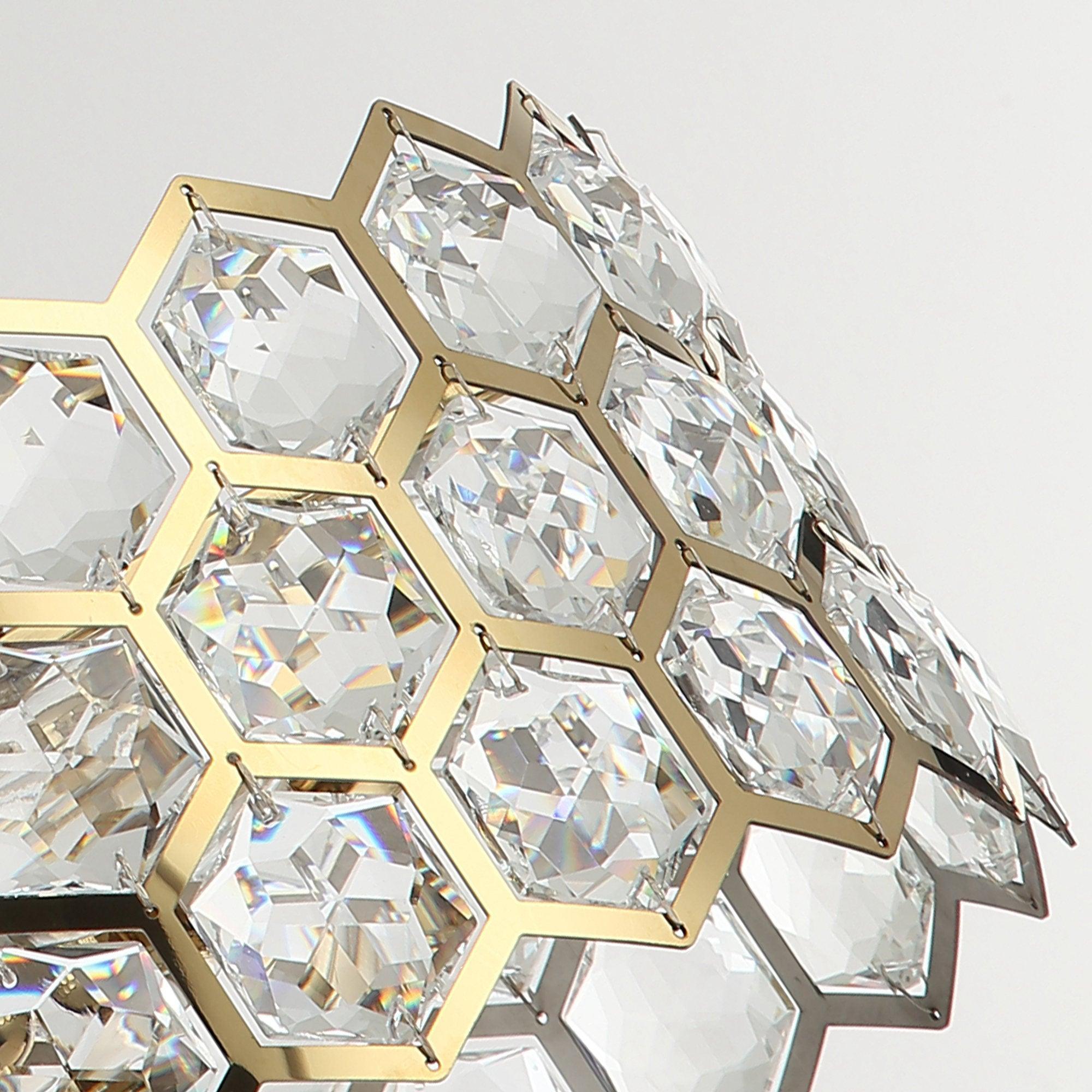 Lámpara colgante moderna dorada de 3 luces de 13 pulgadas para sala de estar