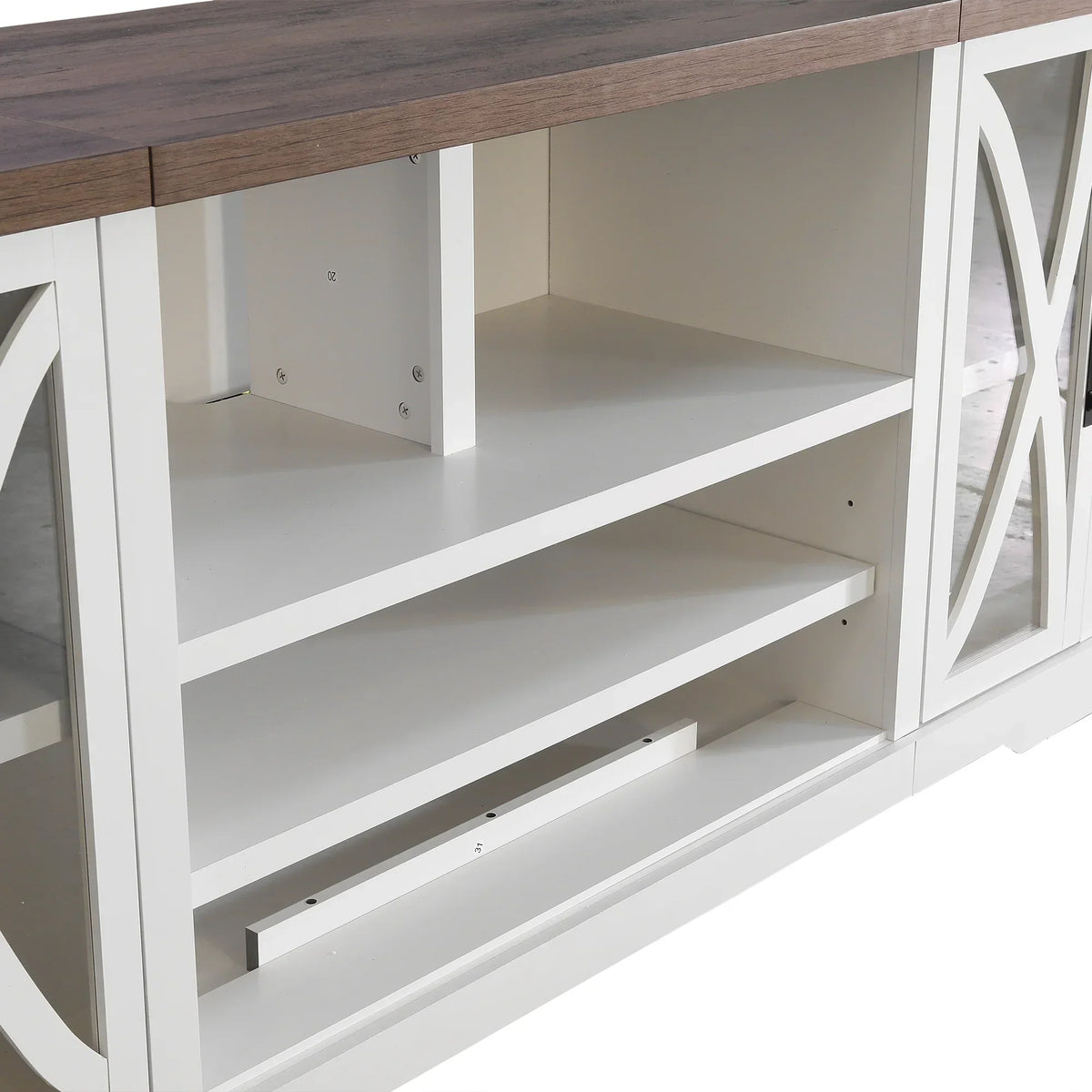 93 Inch TV Stand Storage Cabinets with 36 Inch Electric Fireplace for Living Room