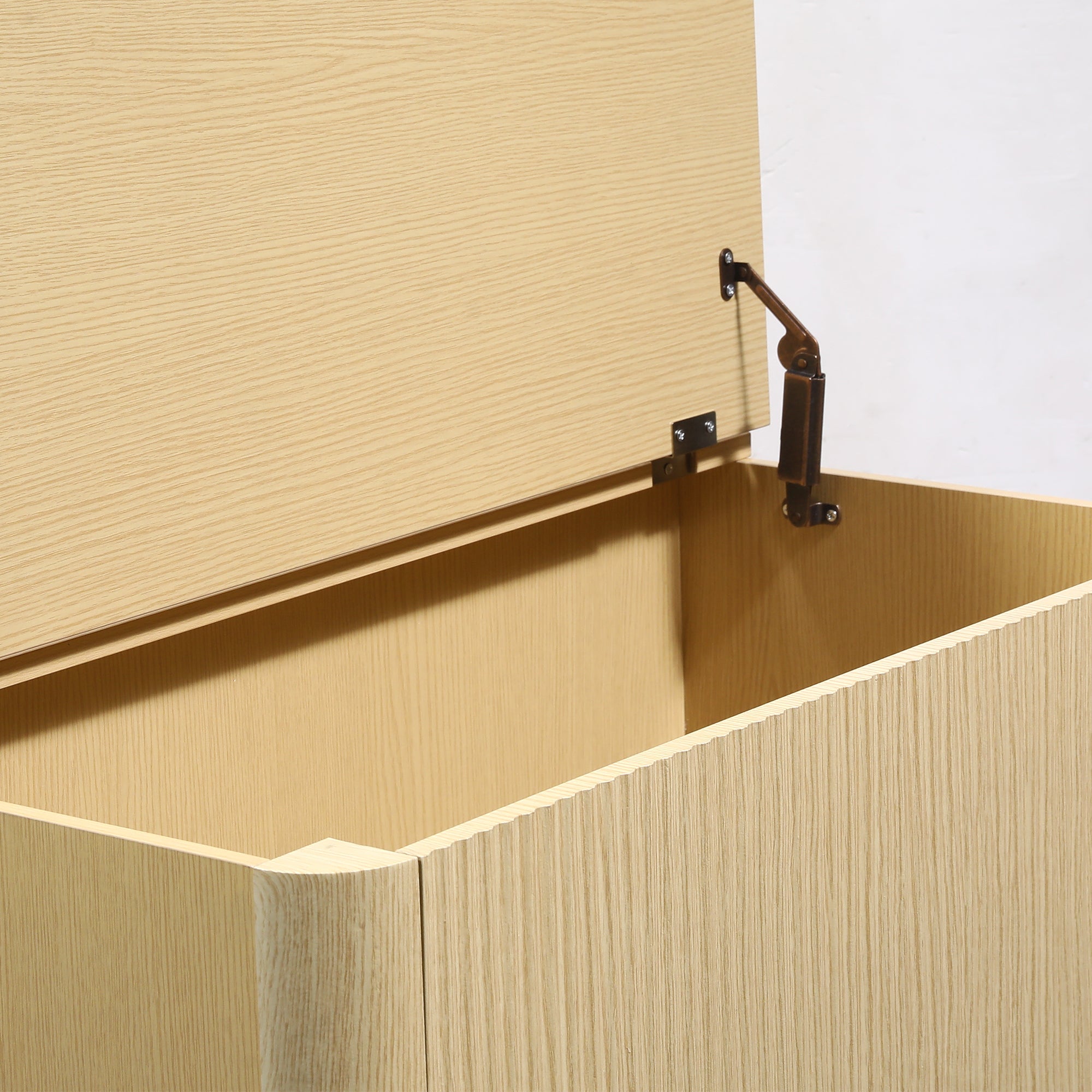 31 Inch Natural Coffee Table Storage Cabinet