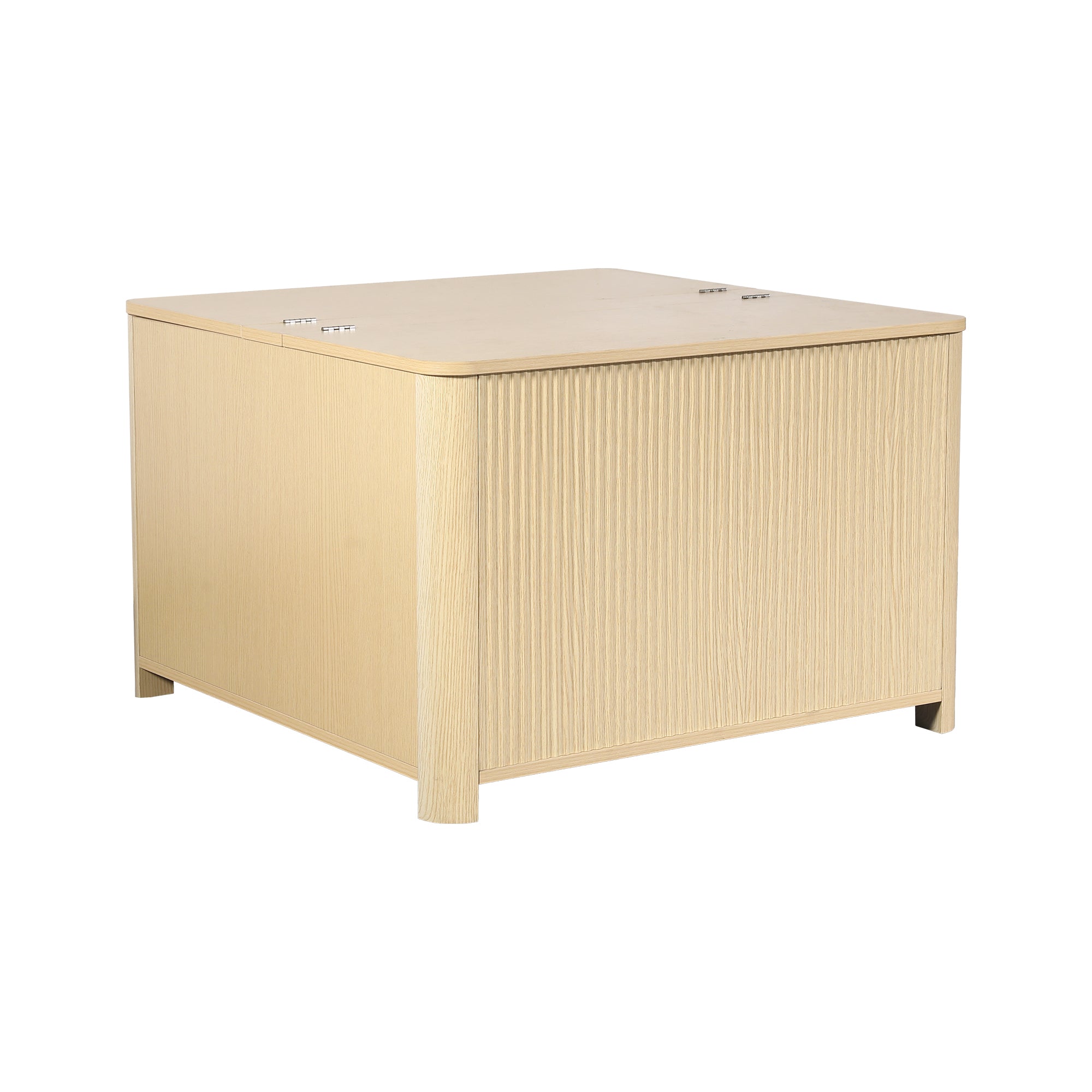 31 Inch Natural Coffee Table Storage Cabinet
