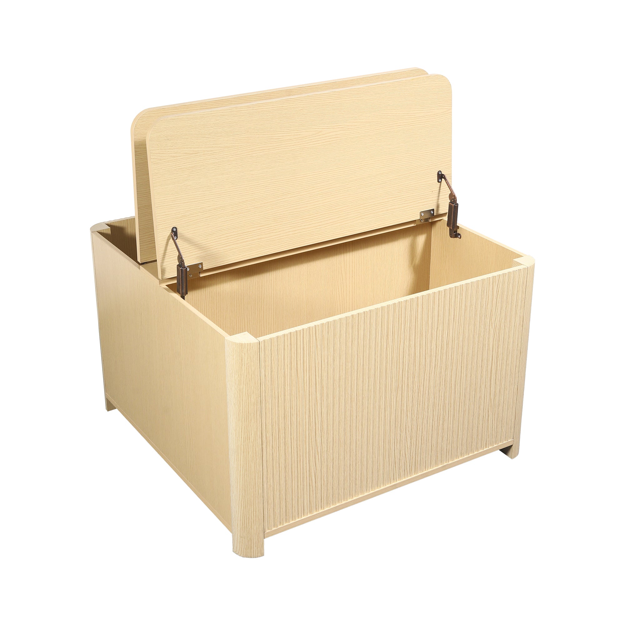 31 Inch Natural Coffee Table Storage Cabinet
