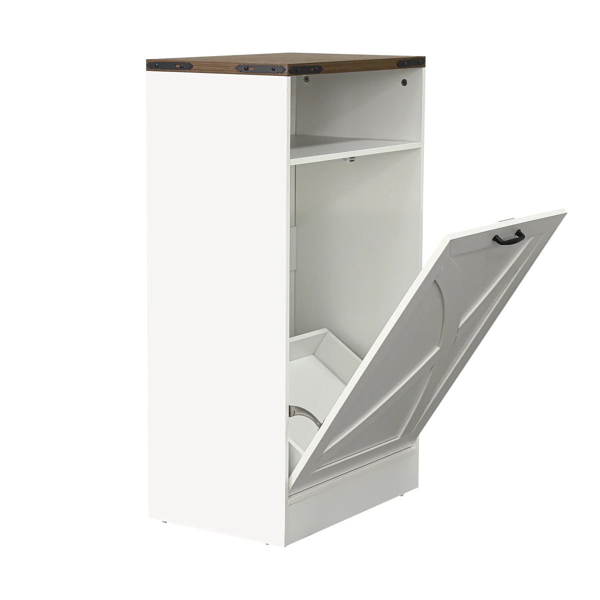 38 Inch H Storage Cabinet 13 Gallon Garbage Can Holder for Kitchen, Bathroom, Living Room