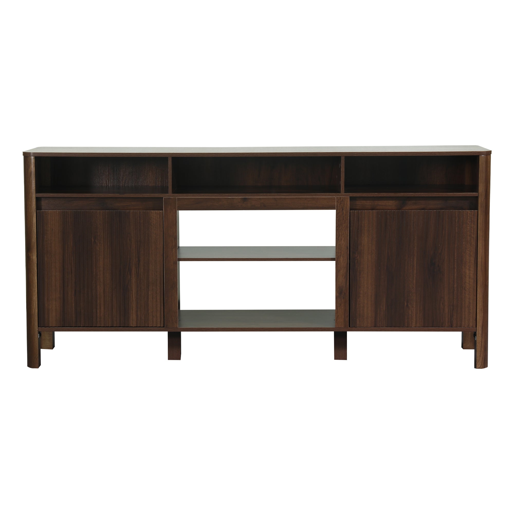 68 Inch Entertainment Center TV Stand with Storage Cabinets & Optional 24 Inch Electric Fireplace