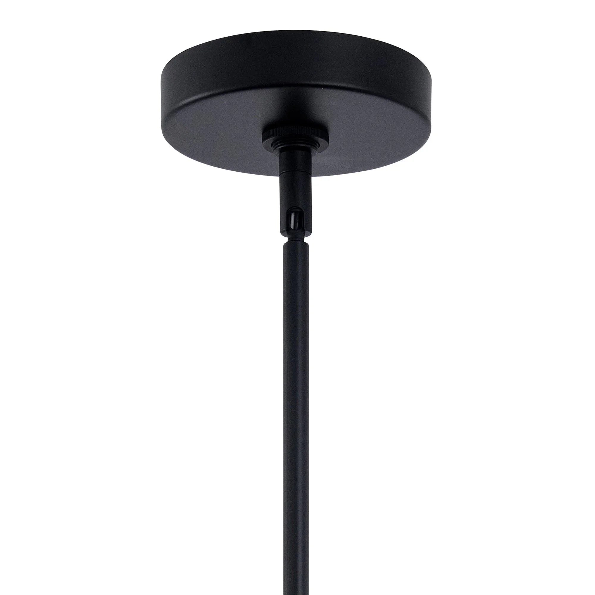 Lámpara colgante Kara Farmhouse de una luz con vidrio texturizado y níquel