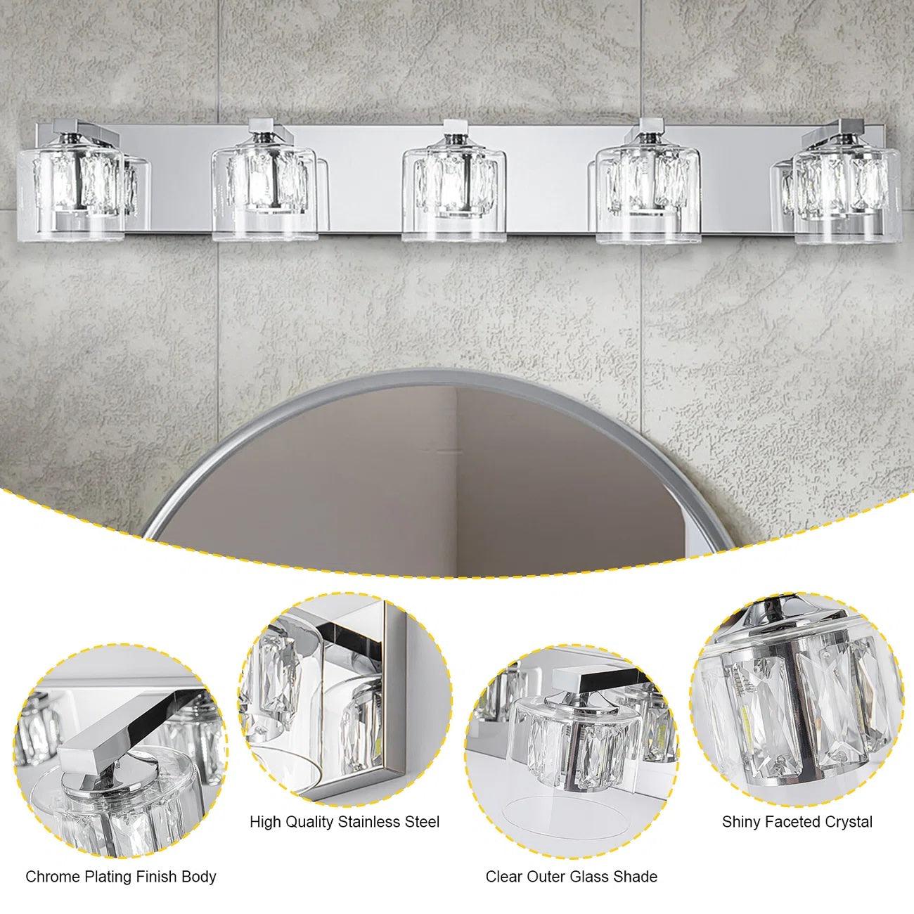 Lámpara de tocador de baño moderna Kolt de 5 luces