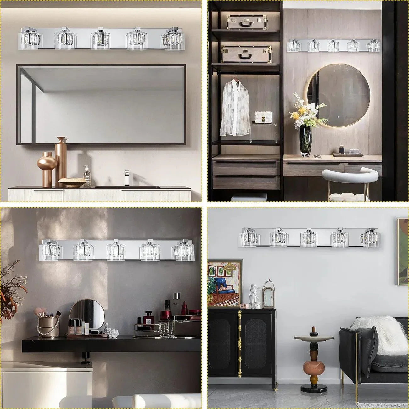 Lámpara de tocador de baño moderna Kolt de 5 luces