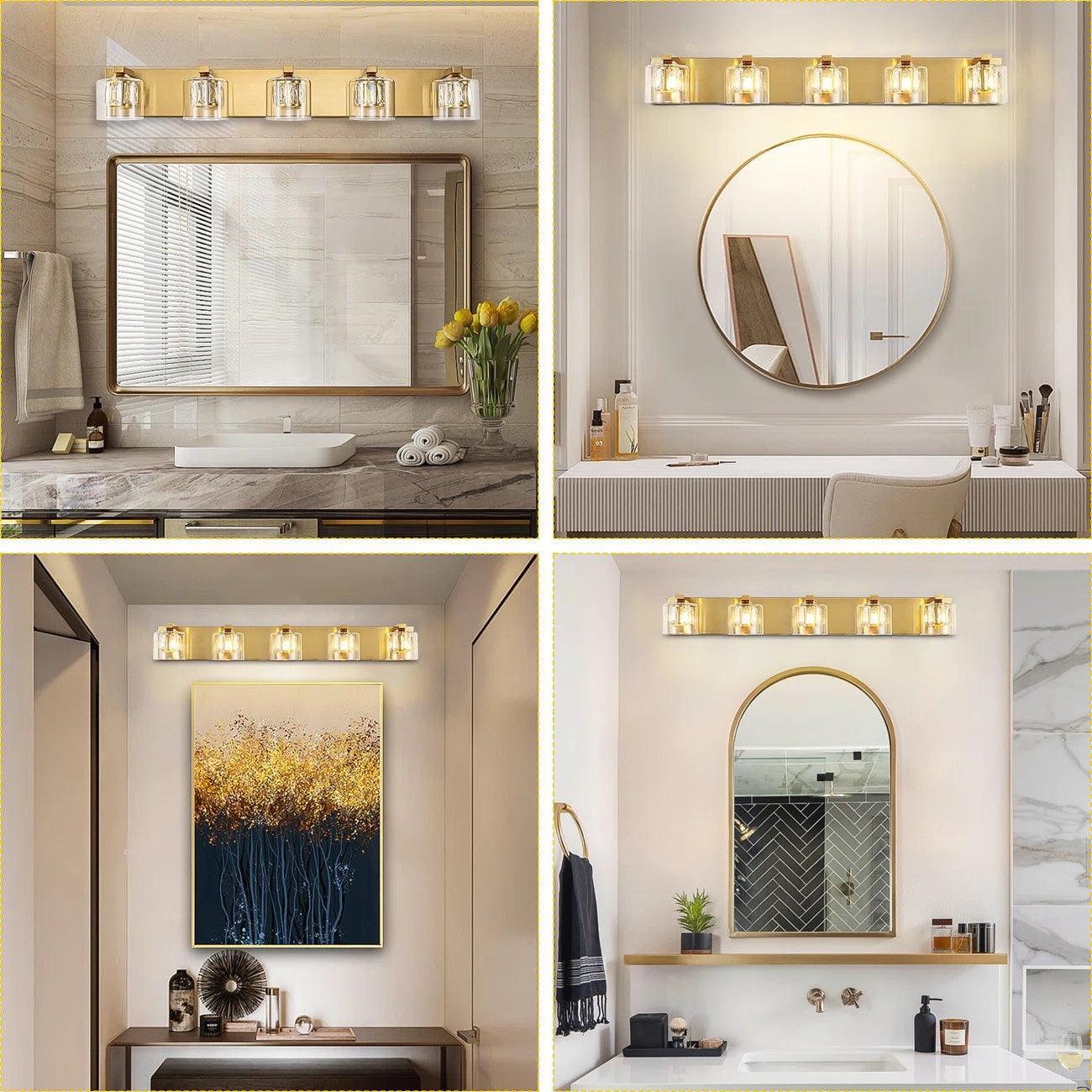 Lámpara de tocador de baño moderna Kolt de 5 luces