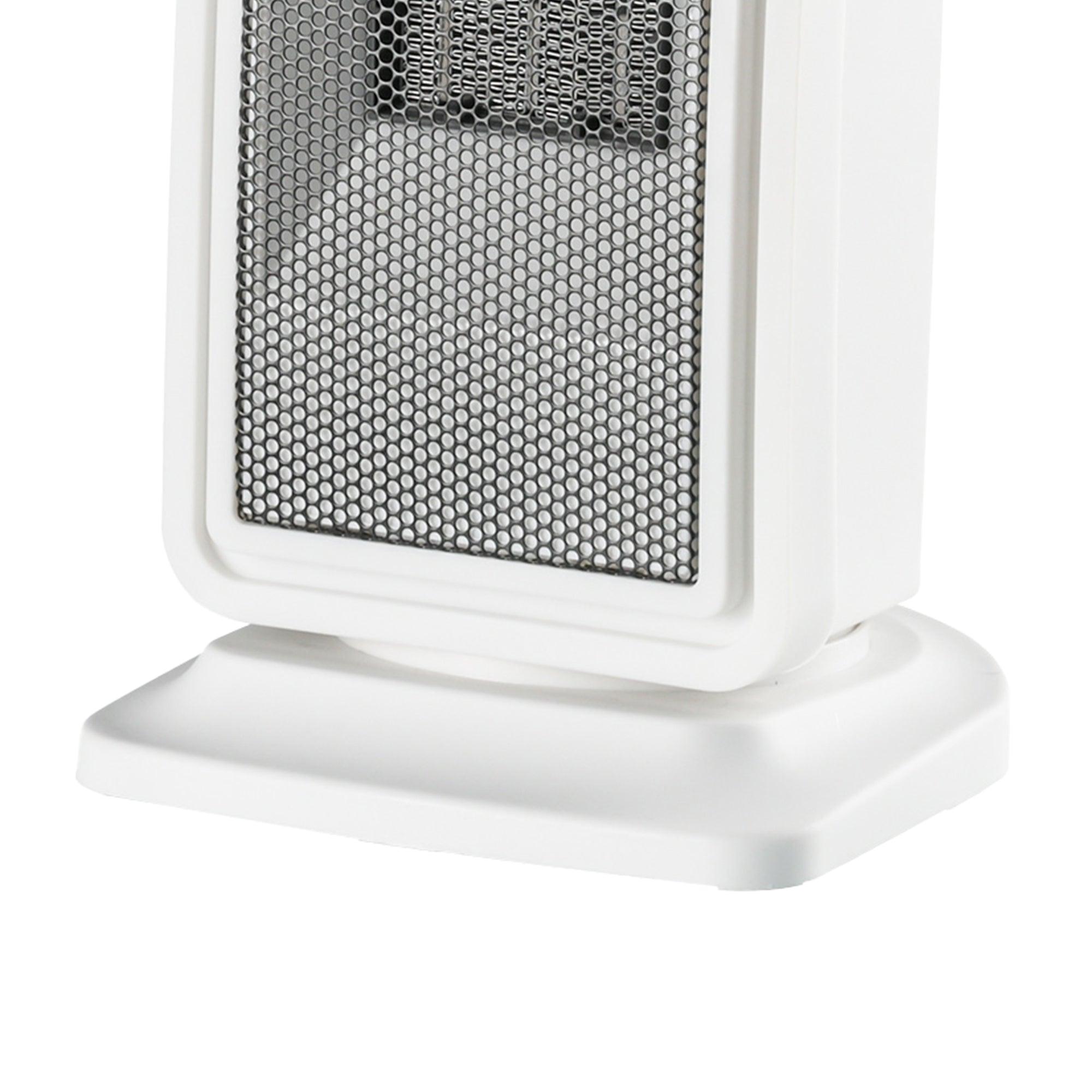Calentador y ventilador eléctrico de cerámica PTC portátil de 2000 W con control remoto, 2 configuraciones de calor y protección de seguridad.