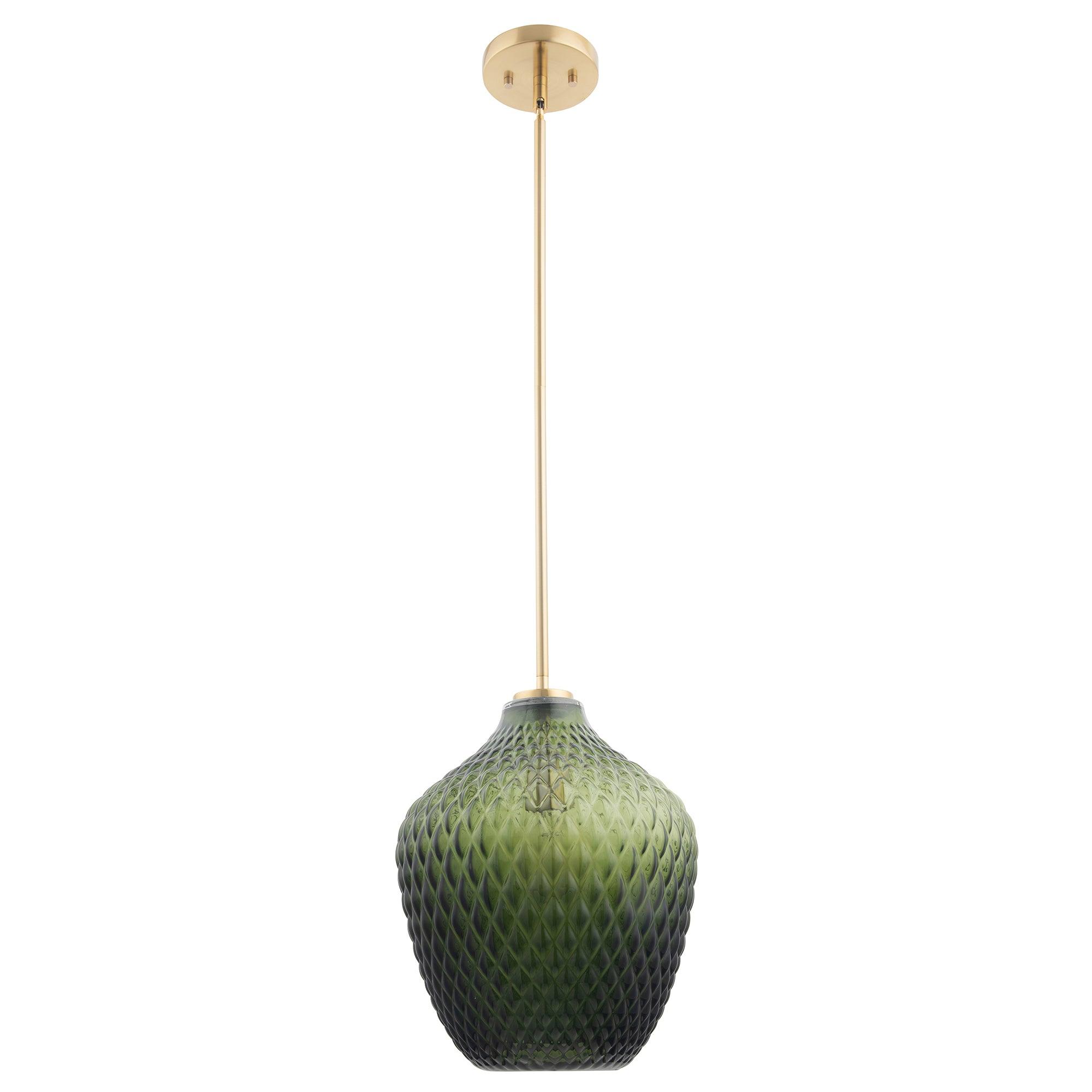Lavine 1-light Olive Handblown Glass Mini Island Pendant Light