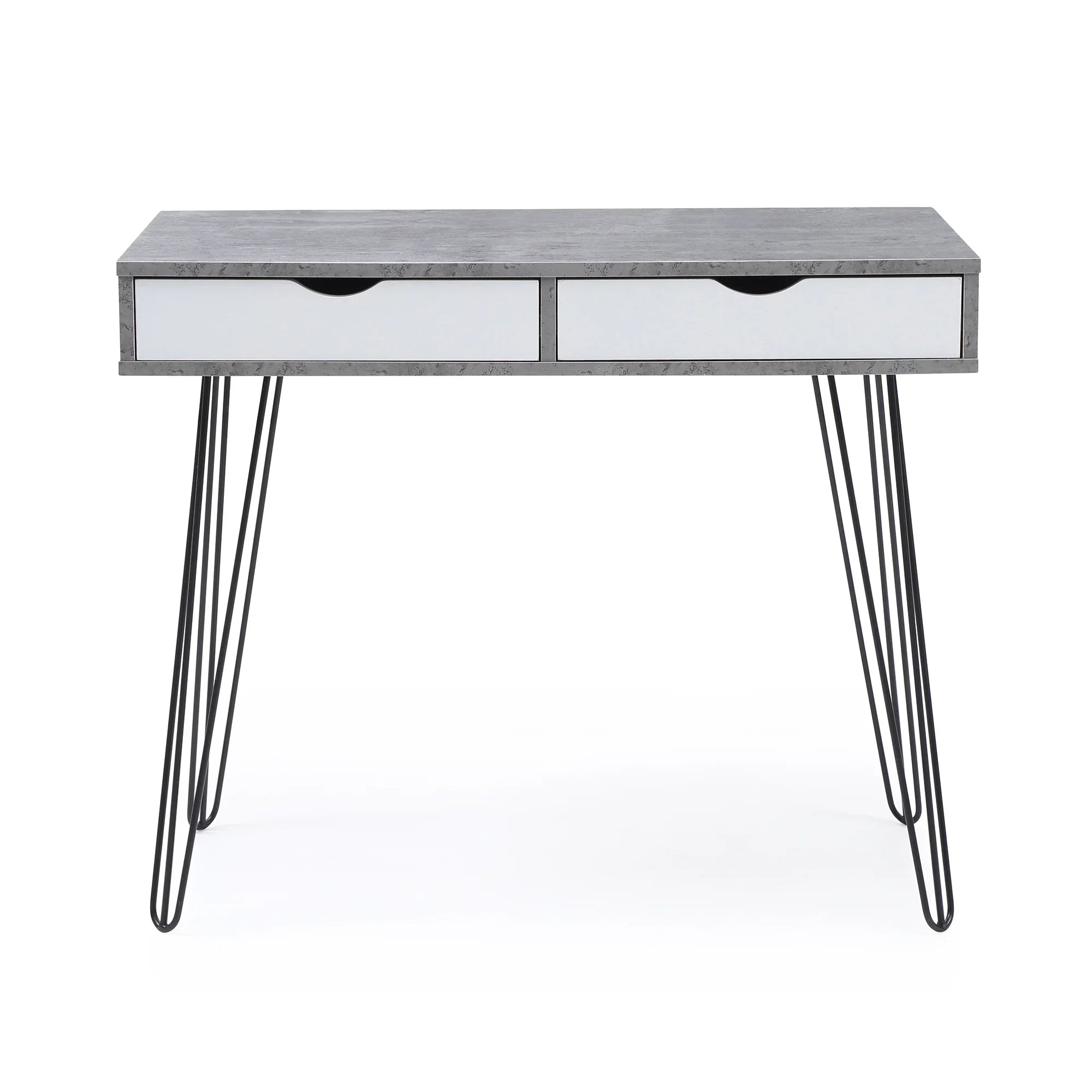 Juego de mesa de comedor de 5 piezas de madera maciza de caucho de 48" de ancho con respaldo de silla en forma de diamante