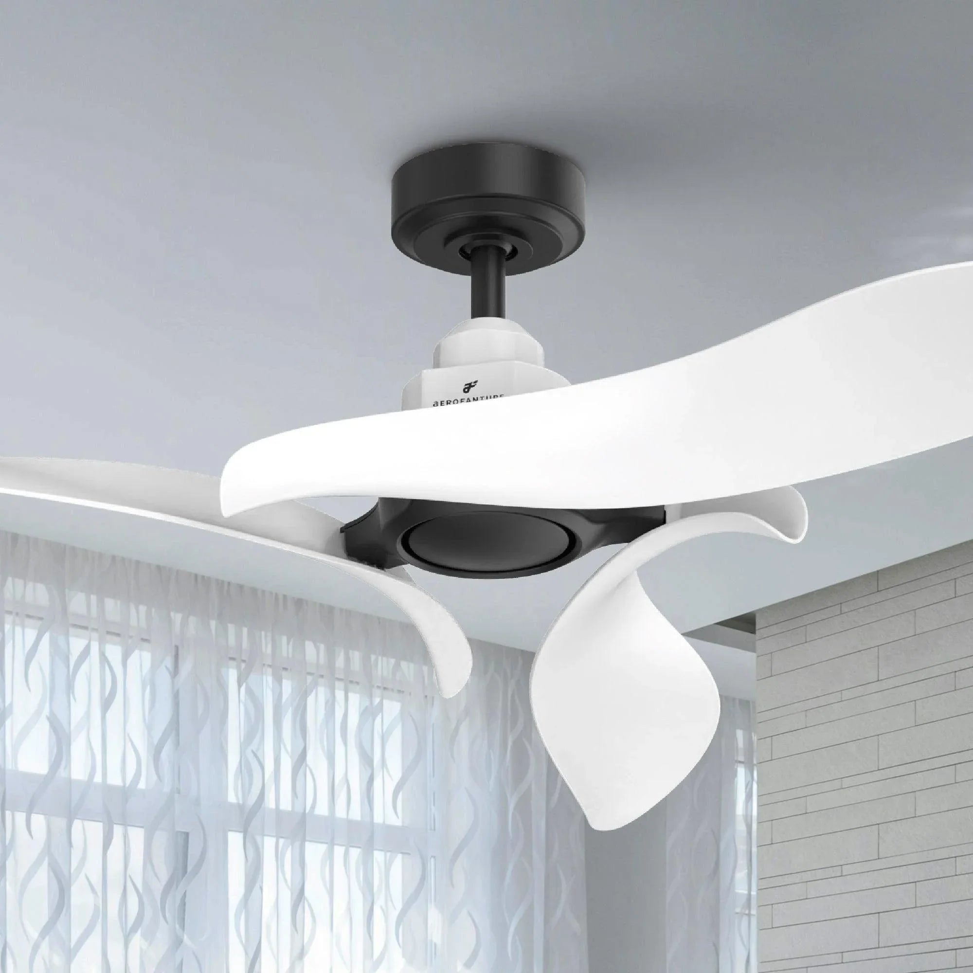 54" DC Motor 6 Speed Black Ceiling Fan