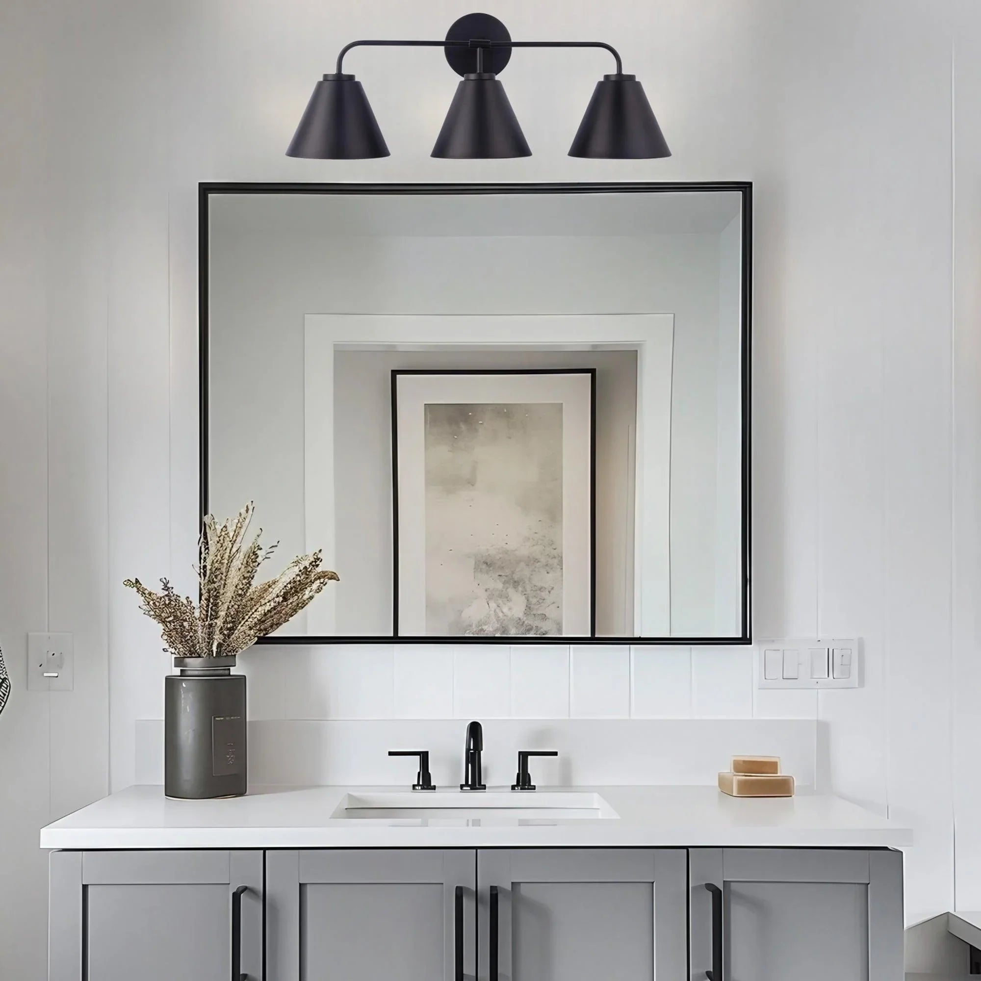 Loft Lantern Modern 3-Light Vanity Light