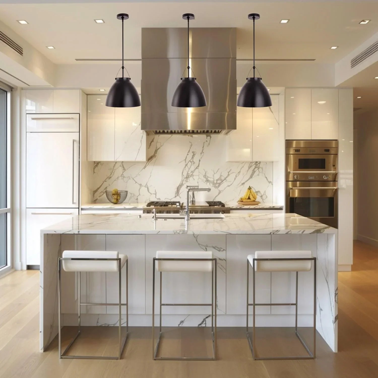 Lámpara colgante moderna de metal regulable de 1 luz