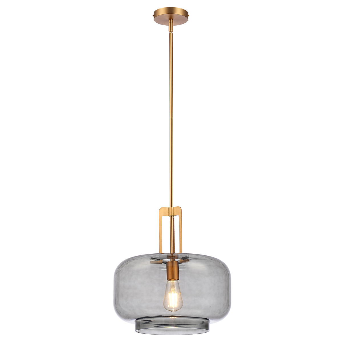 15" Toby Modern 1-Light Brushed Brass Island Pendant Light