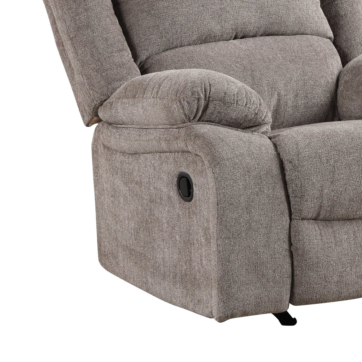 Cosimo 42 Inch Mocha Chenille Manual Recliner with Pillow Top Arms