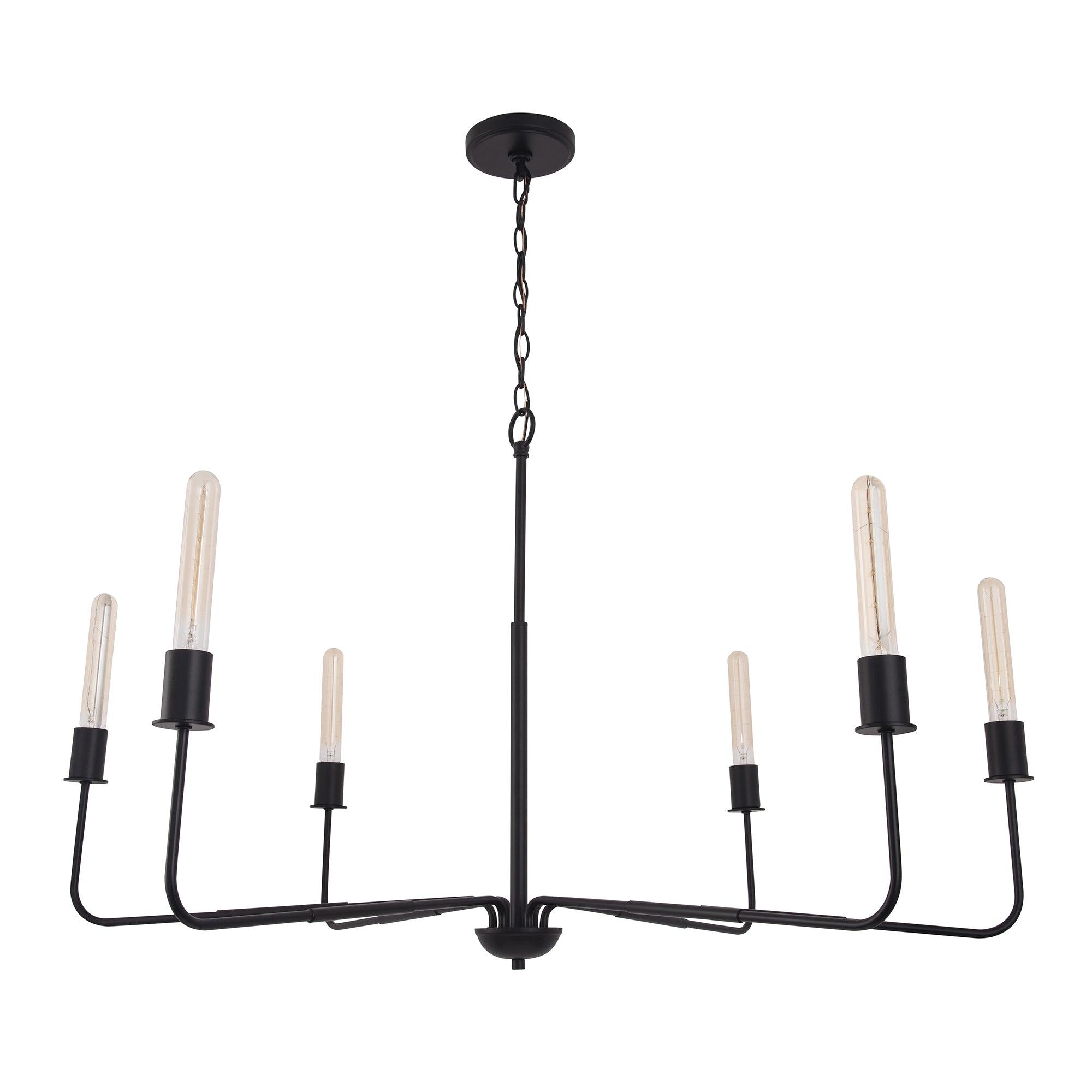 Radiant 6-Light Industrial Traditional Dimmable Chandelier