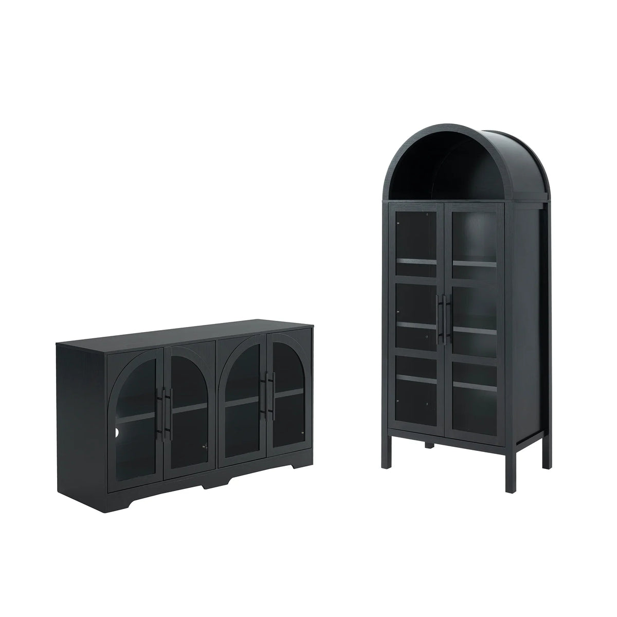 2-Piece Bookcases & Cabinets with Adjustable Shelves