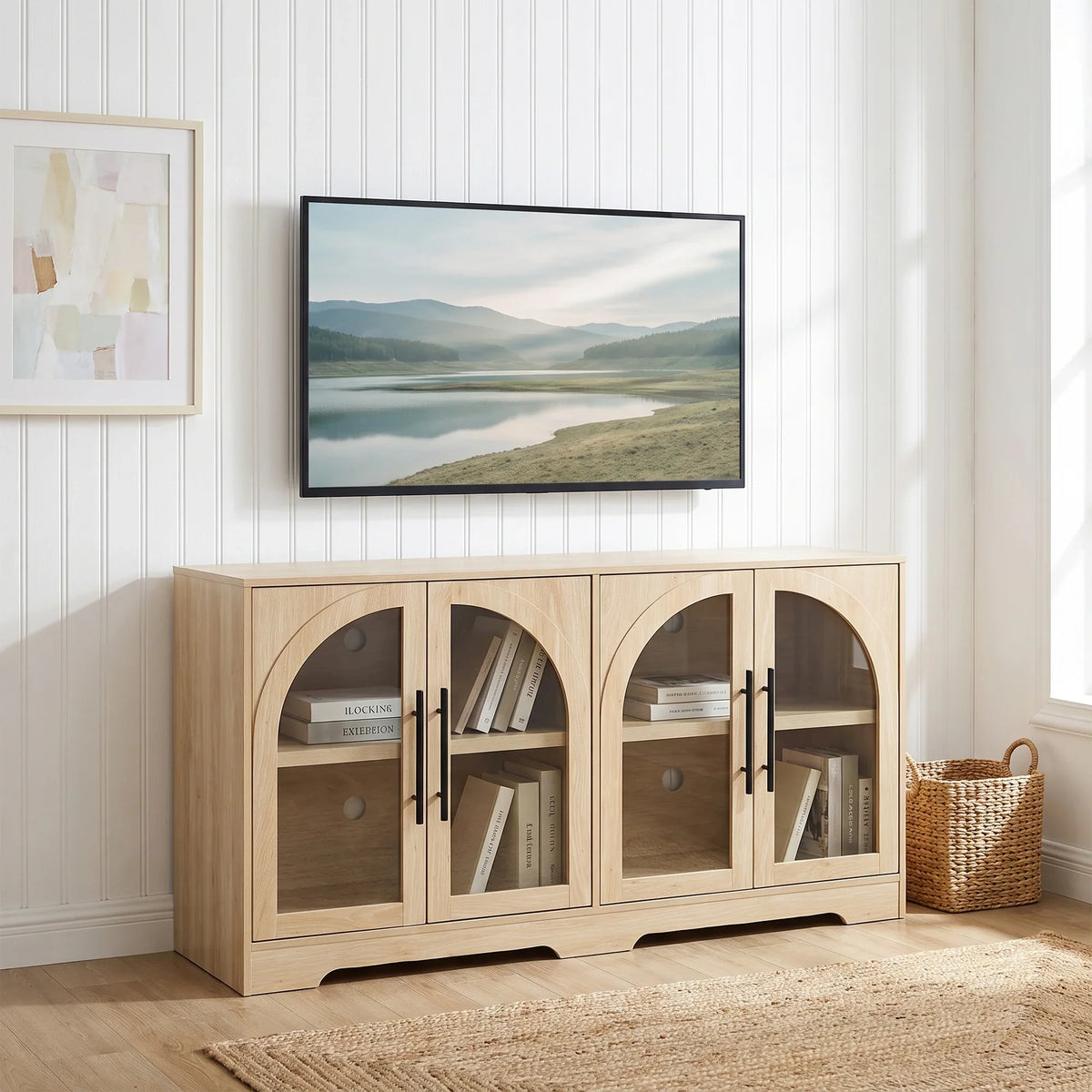 2-Piece Bookcases & Cabinets with Adjustable Shelves