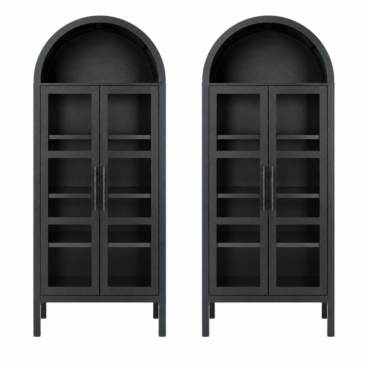 72-in Height Arched Bookcases & Cabinets with Adjustable Shelves