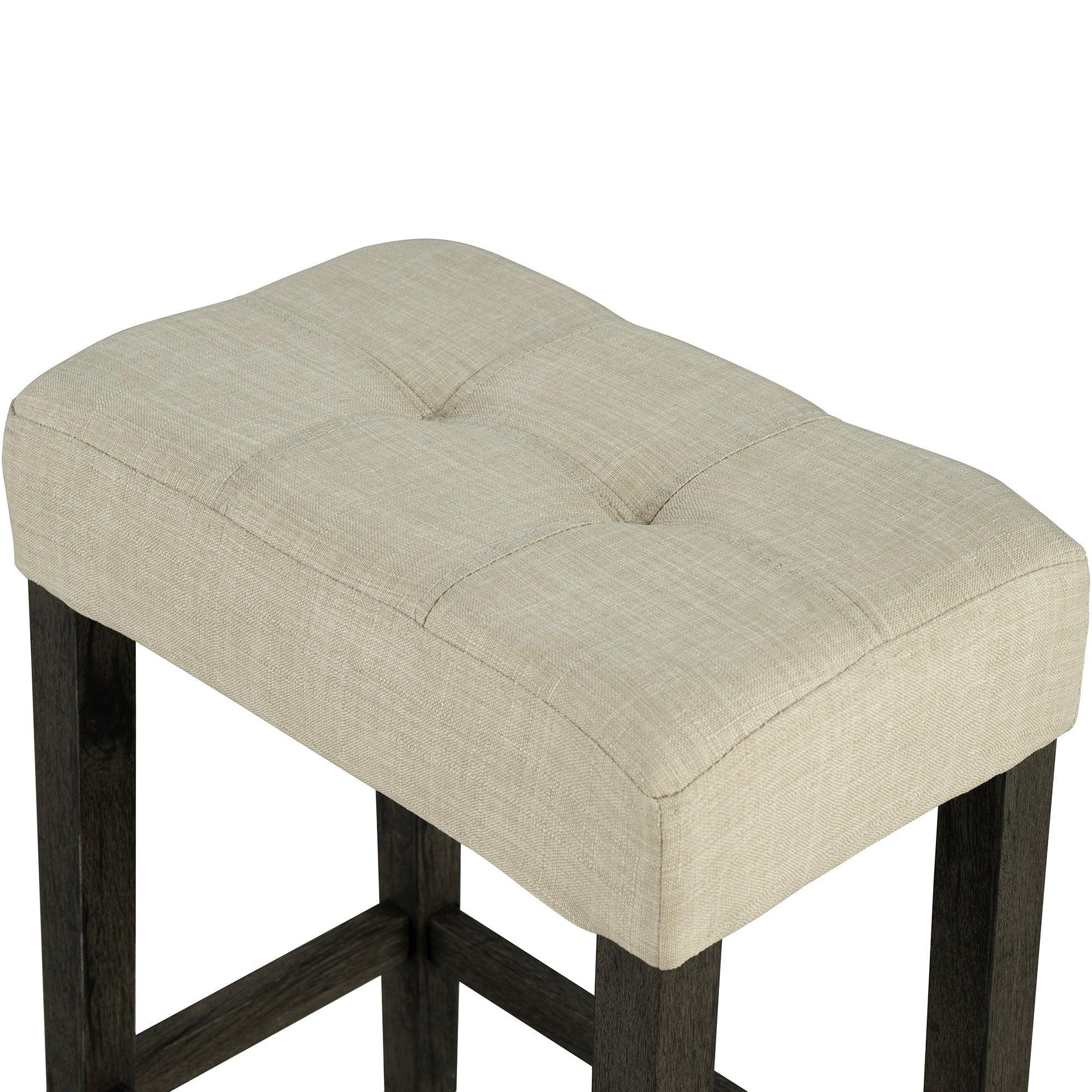 59" Rustic Dining&Bar Table Set with 3 Stools for Apartment, USB-A & USB-C Charging Ports