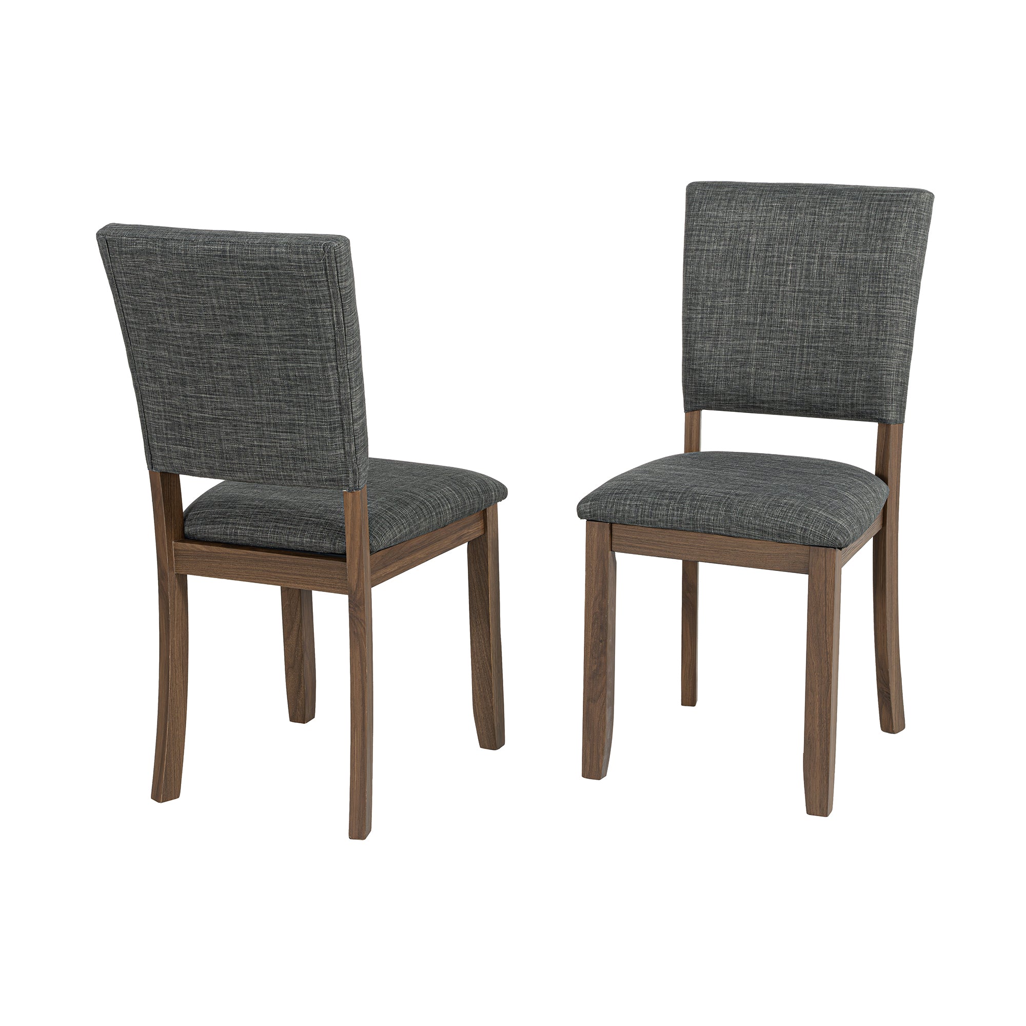 Juego de mesa de comedor de 5 piezas de madera maciza de caucho de 48" de ancho con respaldo de silla en forma de diamante