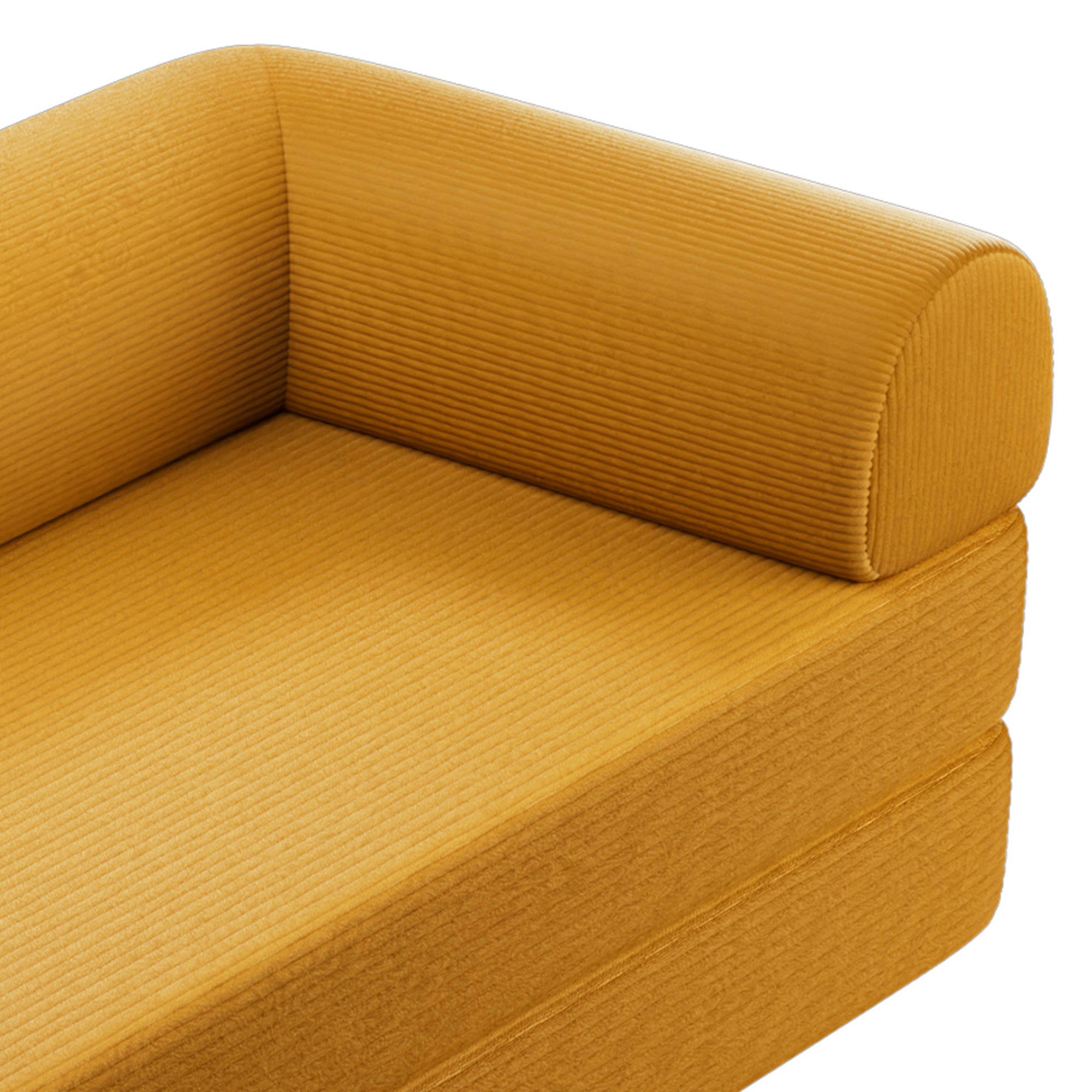 79" Perri Corduroy Compressed Sofa Bed with Lumbar Pillow for Living Room, Office