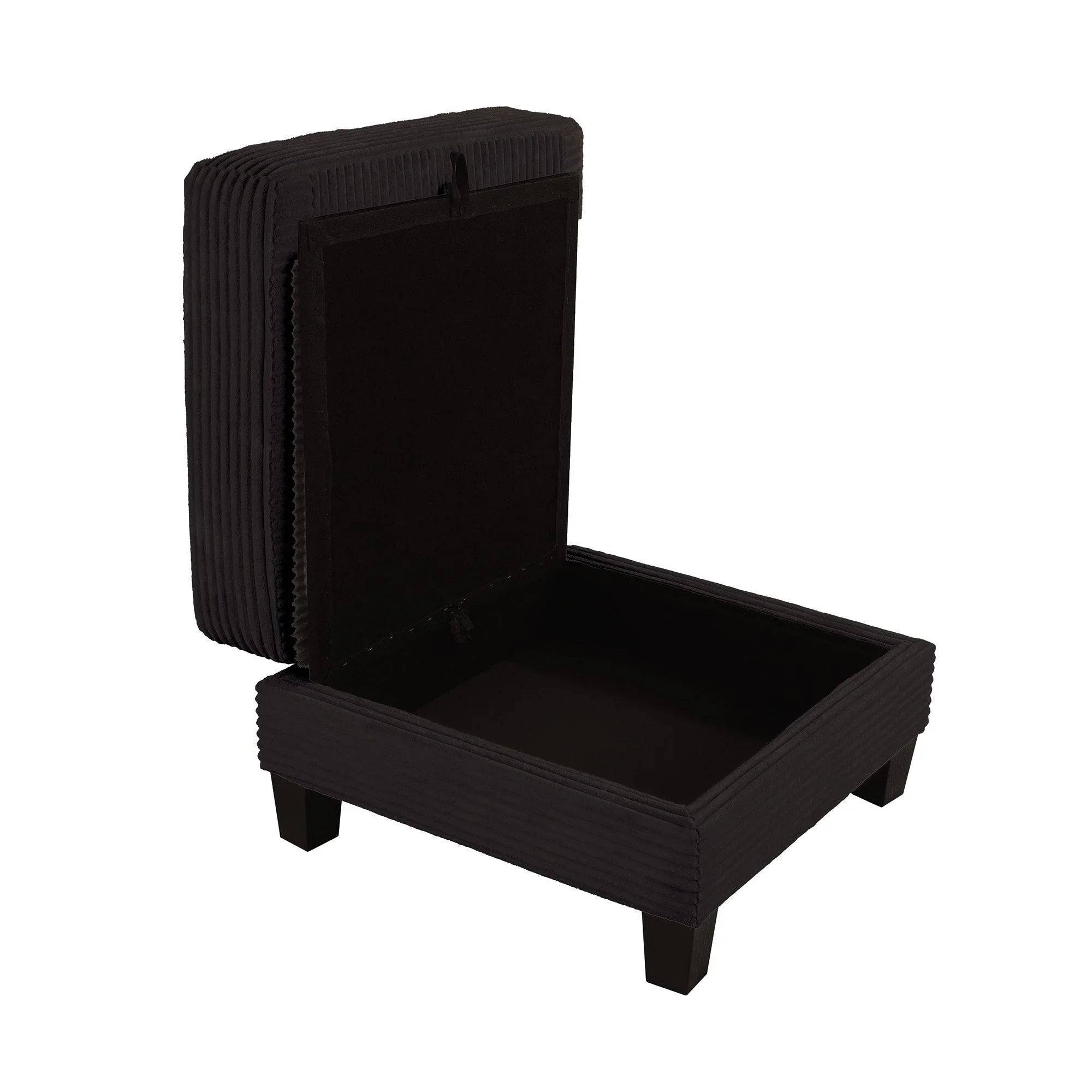Conjunto de sofá cómodo de 3 piezas, color negro, de 3 plazas y loveseat, con otomana de almacenamiento para sala de estar, con USB, bolsillos laterales y almohadas incluidas.