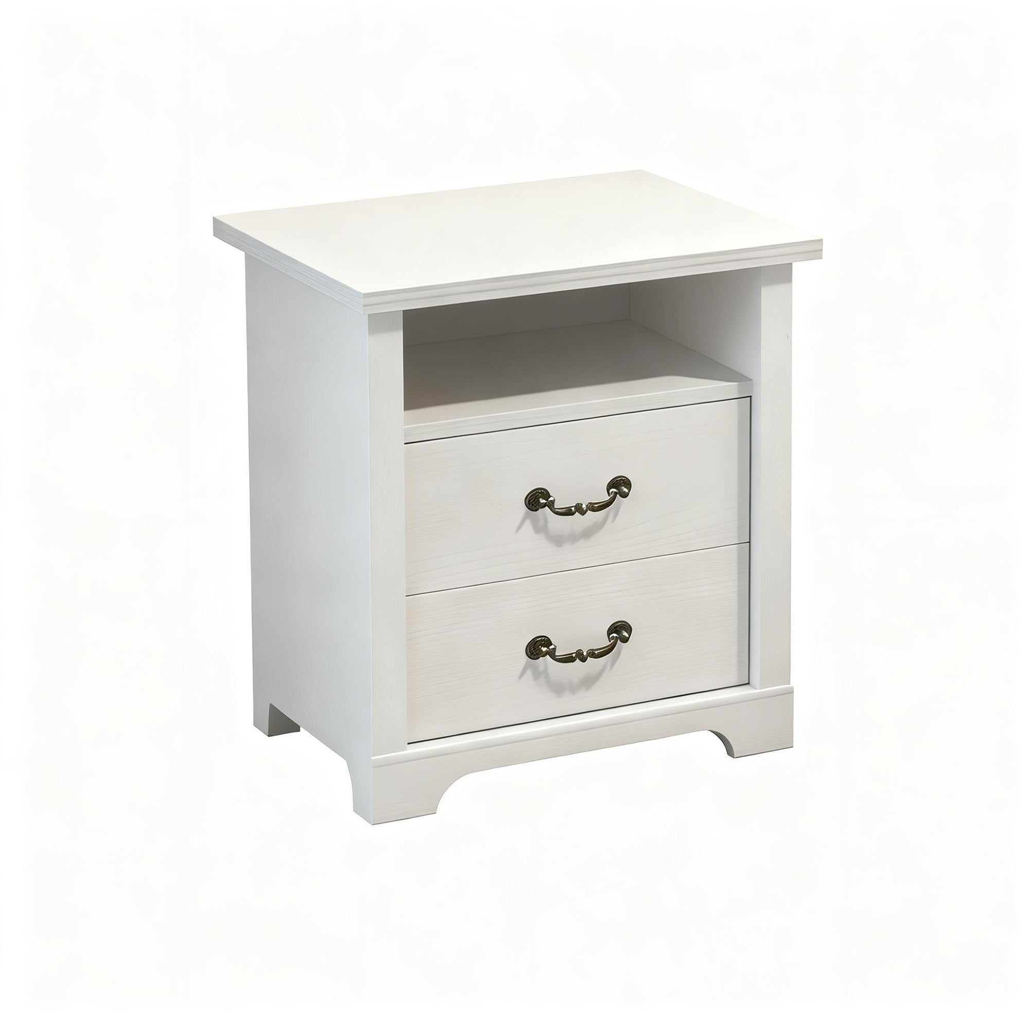 Mesa auxiliar de 40,6 cm en gris estilo granja con puerta estilo granero y estante abierto de Furniture of America