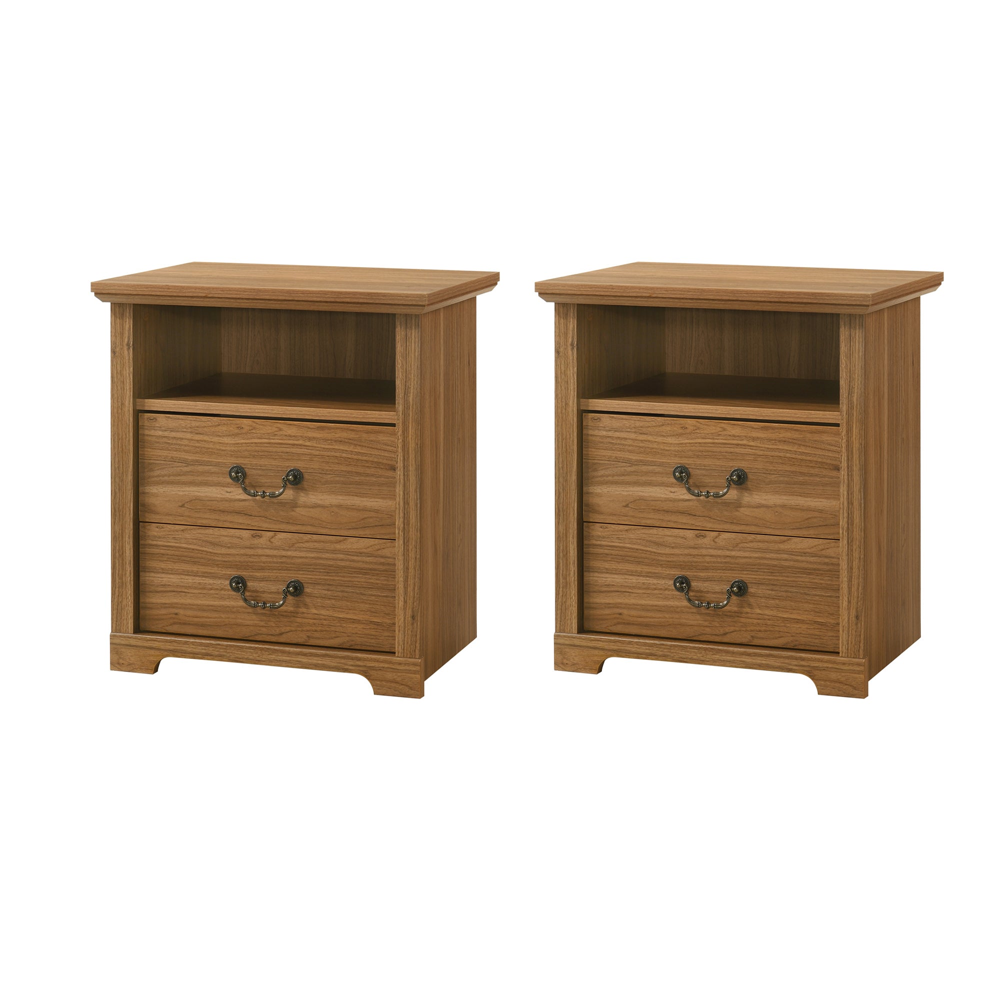 Mesa auxiliar de 40,6 cm en gris estilo granja con puerta estilo granero y estante abierto de Furniture of America