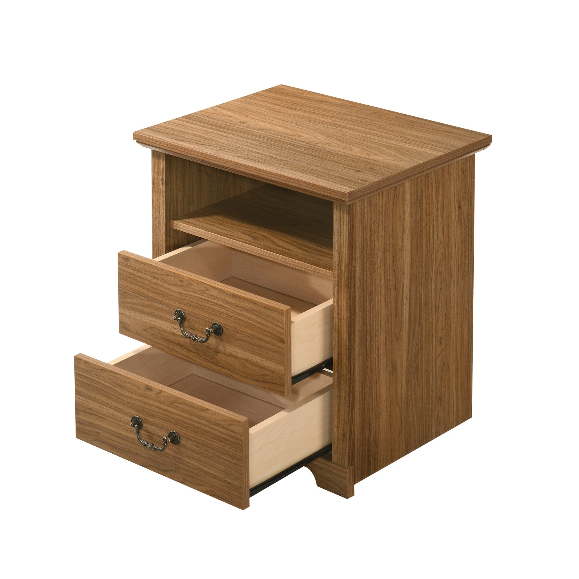 Mesa auxiliar de 40,6 cm en gris estilo granja con puerta estilo granero y estante abierto de Furniture of America