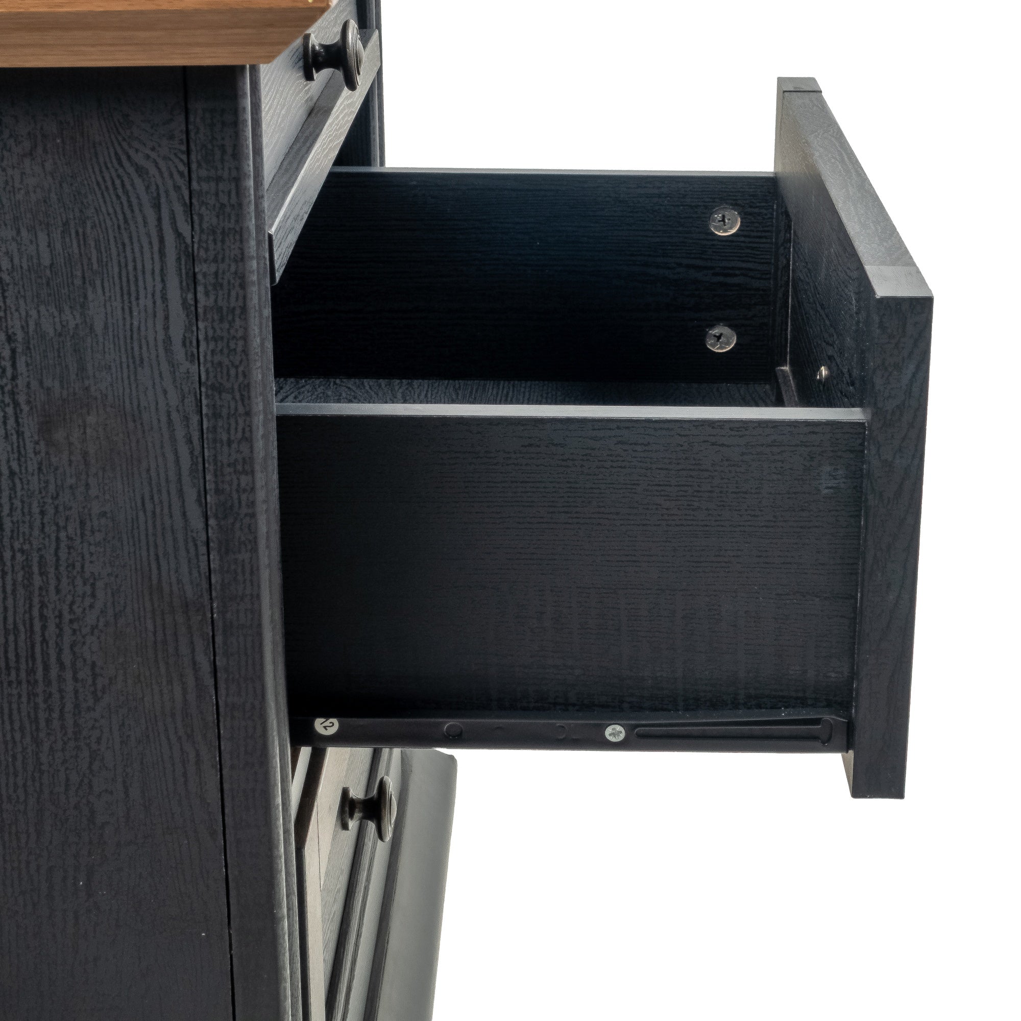 Mesa auxiliar de 40,6 cm en gris estilo granja con puerta estilo granero y estante abierto de Furniture of America