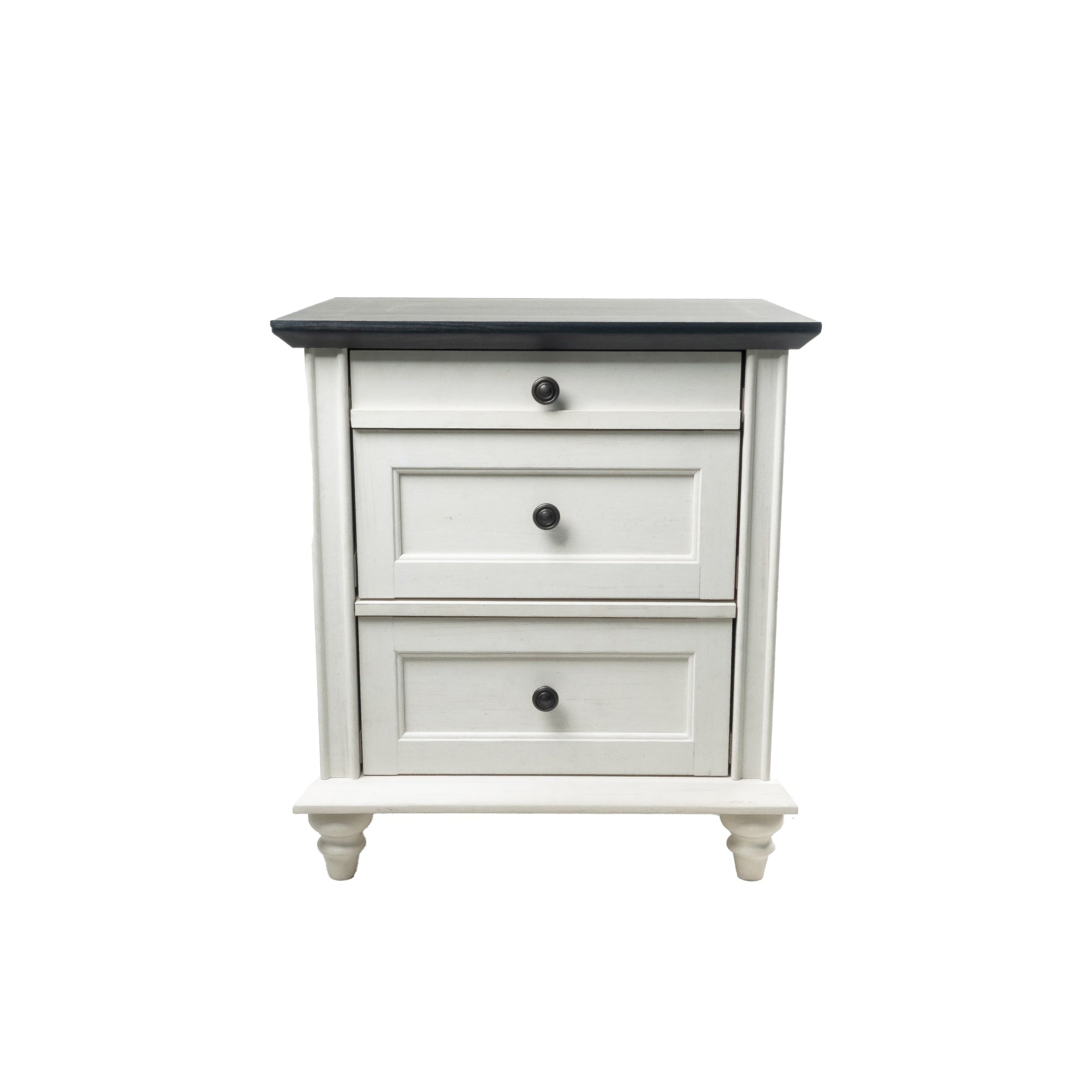 Mesa auxiliar de 40,6 cm en gris estilo granja con puerta estilo granero y estante abierto de Furniture of America