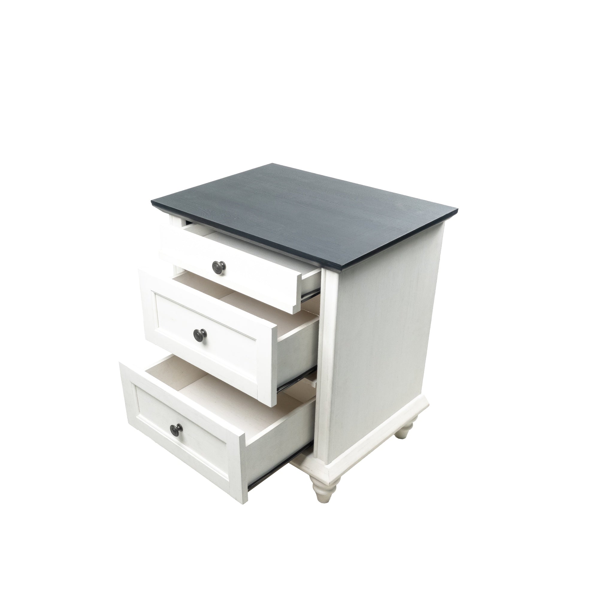 Mesa auxiliar de 40,6 cm en gris estilo granja con puerta estilo granero y estante abierto de Furniture of America