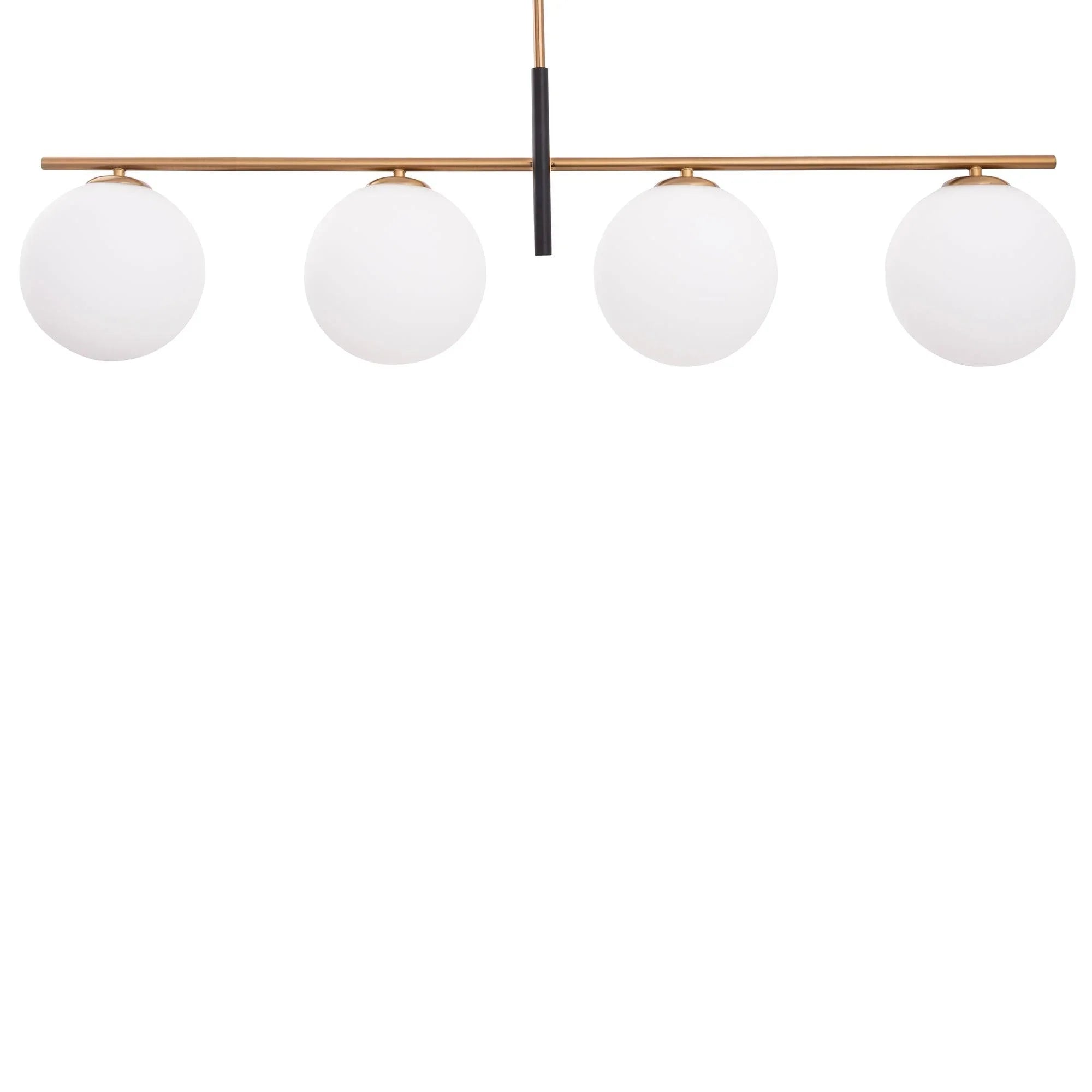 Spark Modern Gold Linear 4 Light Chandelier