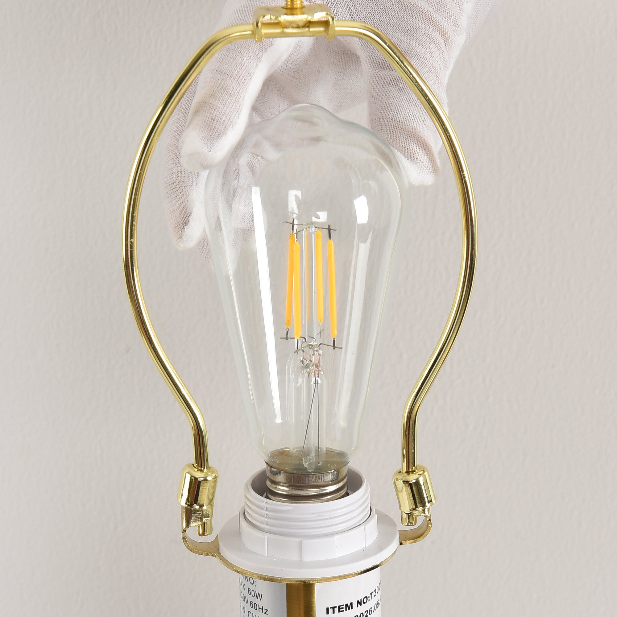 Enid 1-Light Farmhouse Rattan Table Lamp with Fabric Shade